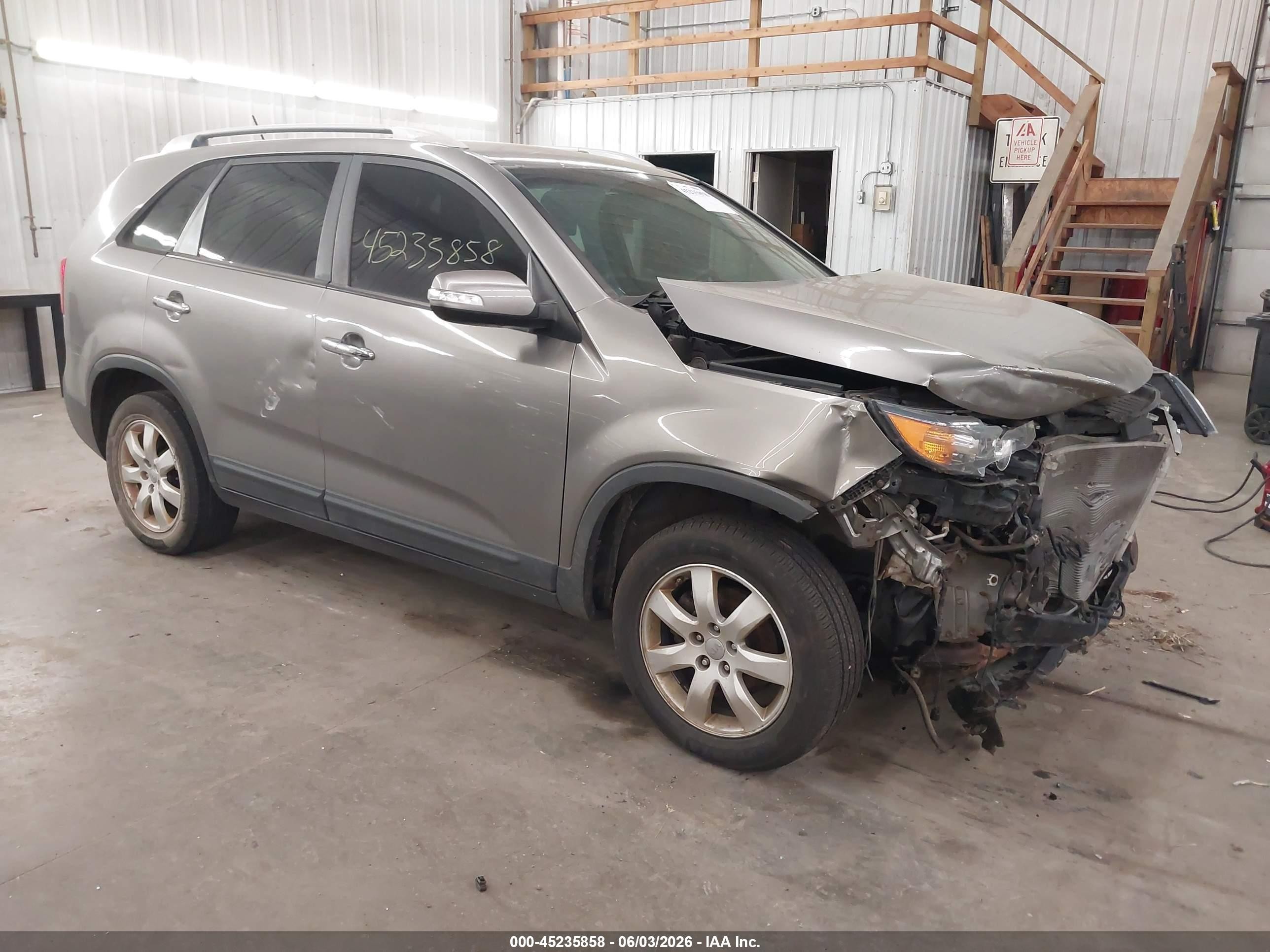 2012 Kia Sorento Lx Gray vin: 5XYKT3A63CG302093