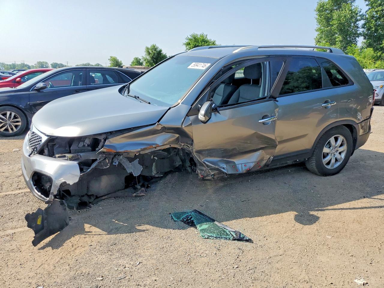 2013 Kia Sorento Lx Silver vin: 5XYKT3A63DG335239