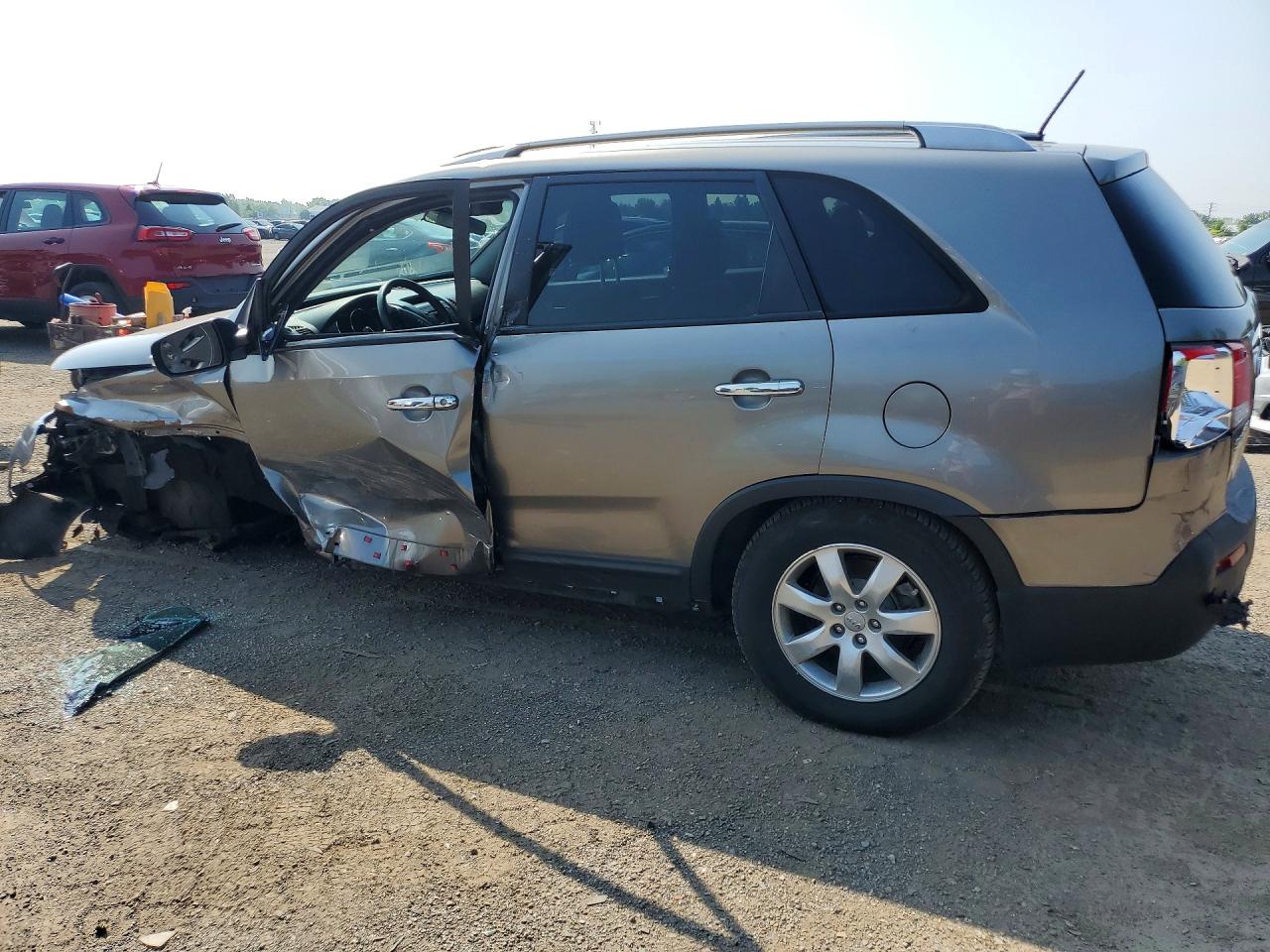 2013 Kia Sorento Lx Silver vin: 5XYKT3A63DG335239
