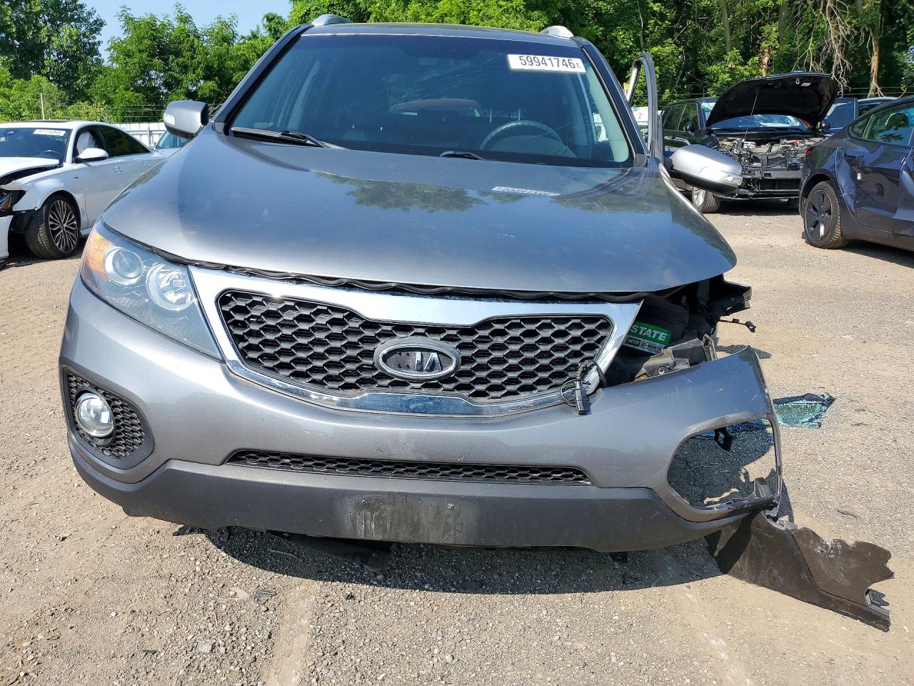 2013 Kia Sorento Lx Silver vin: 5XYKT3A63DG335239