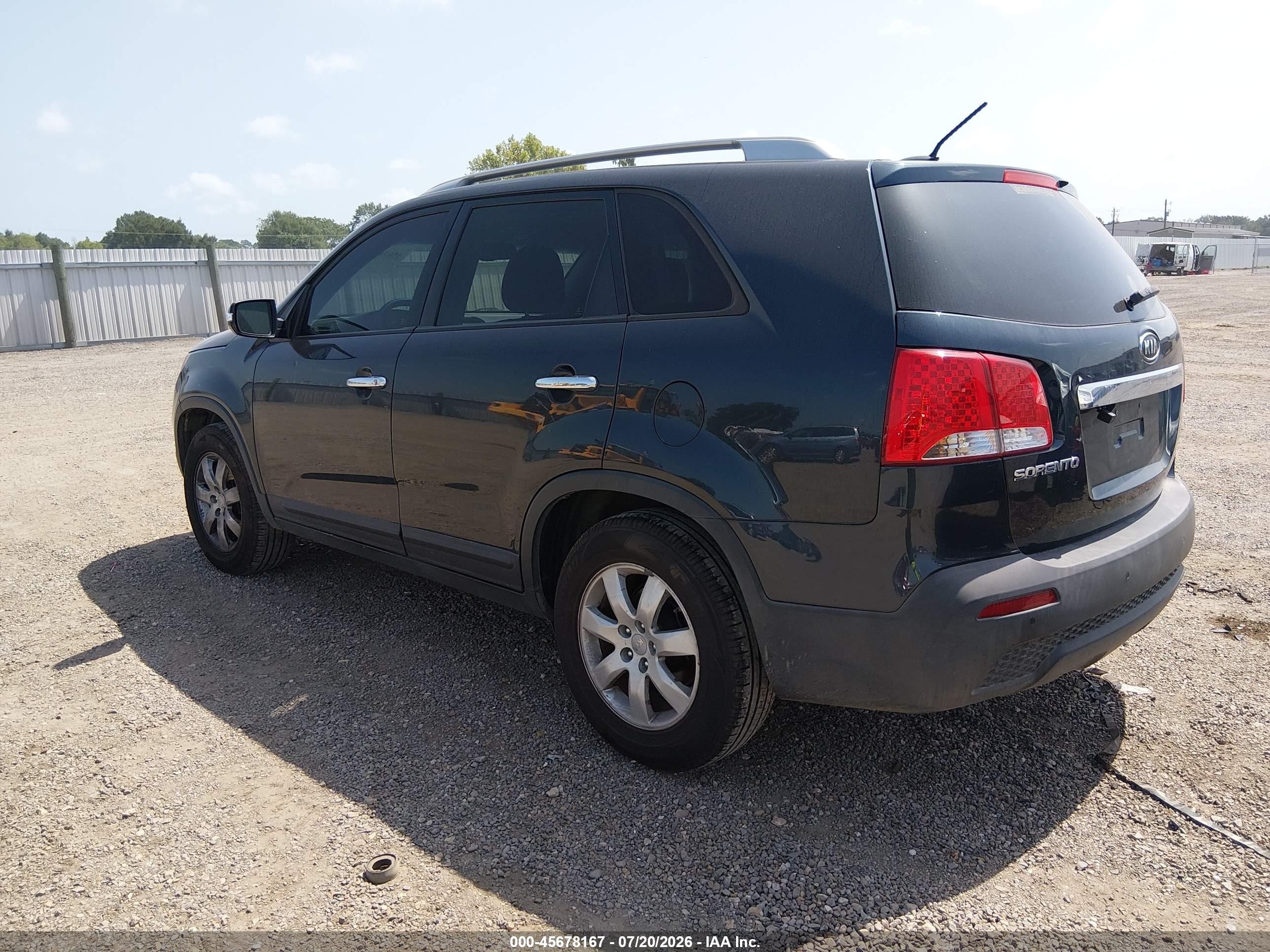 2013 Kia Sorento Lx Black vin: 5XYKT3A63DG339291