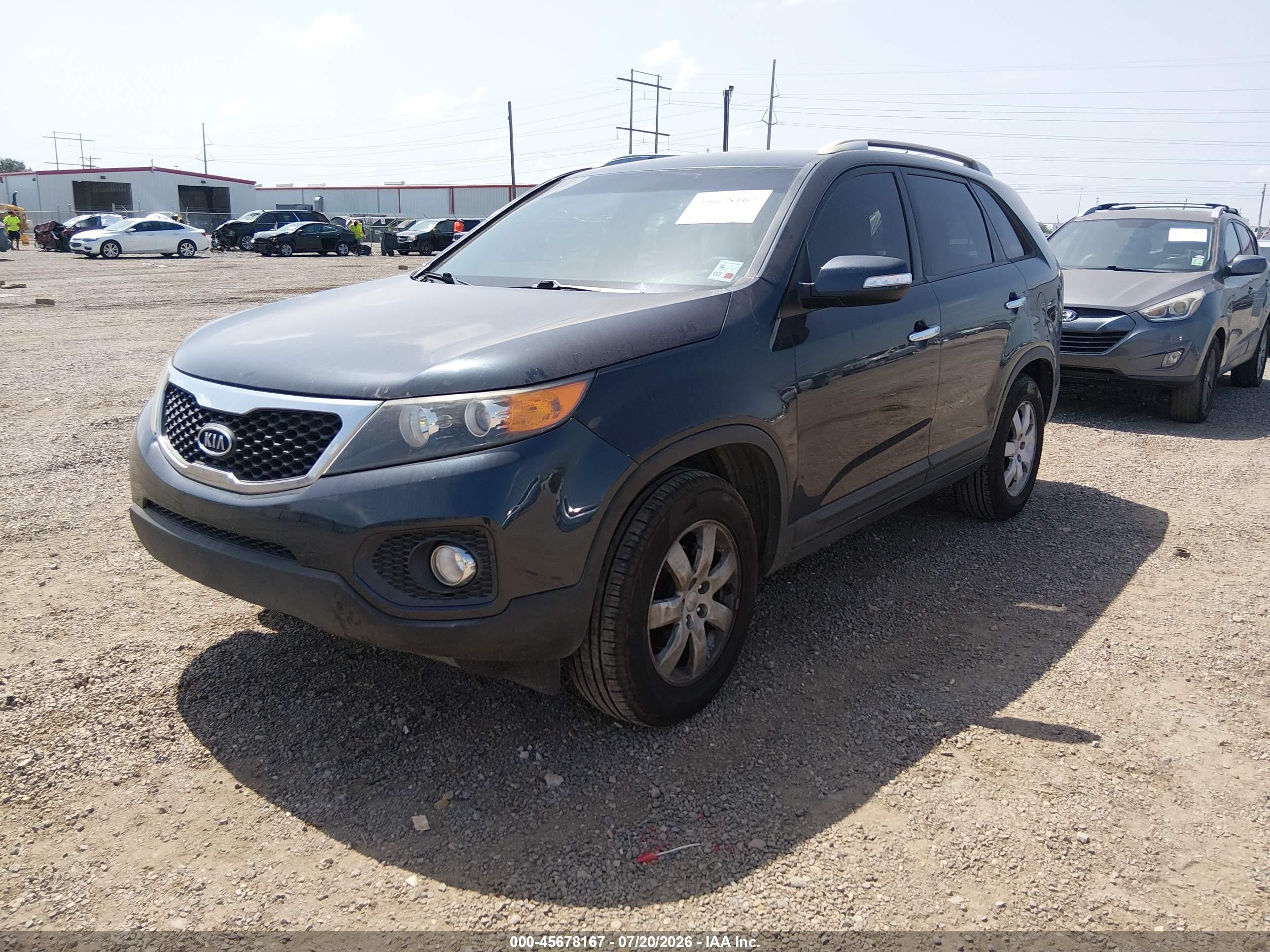 2013 Kia Sorento Lx Black vin: 5XYKT3A63DG339291