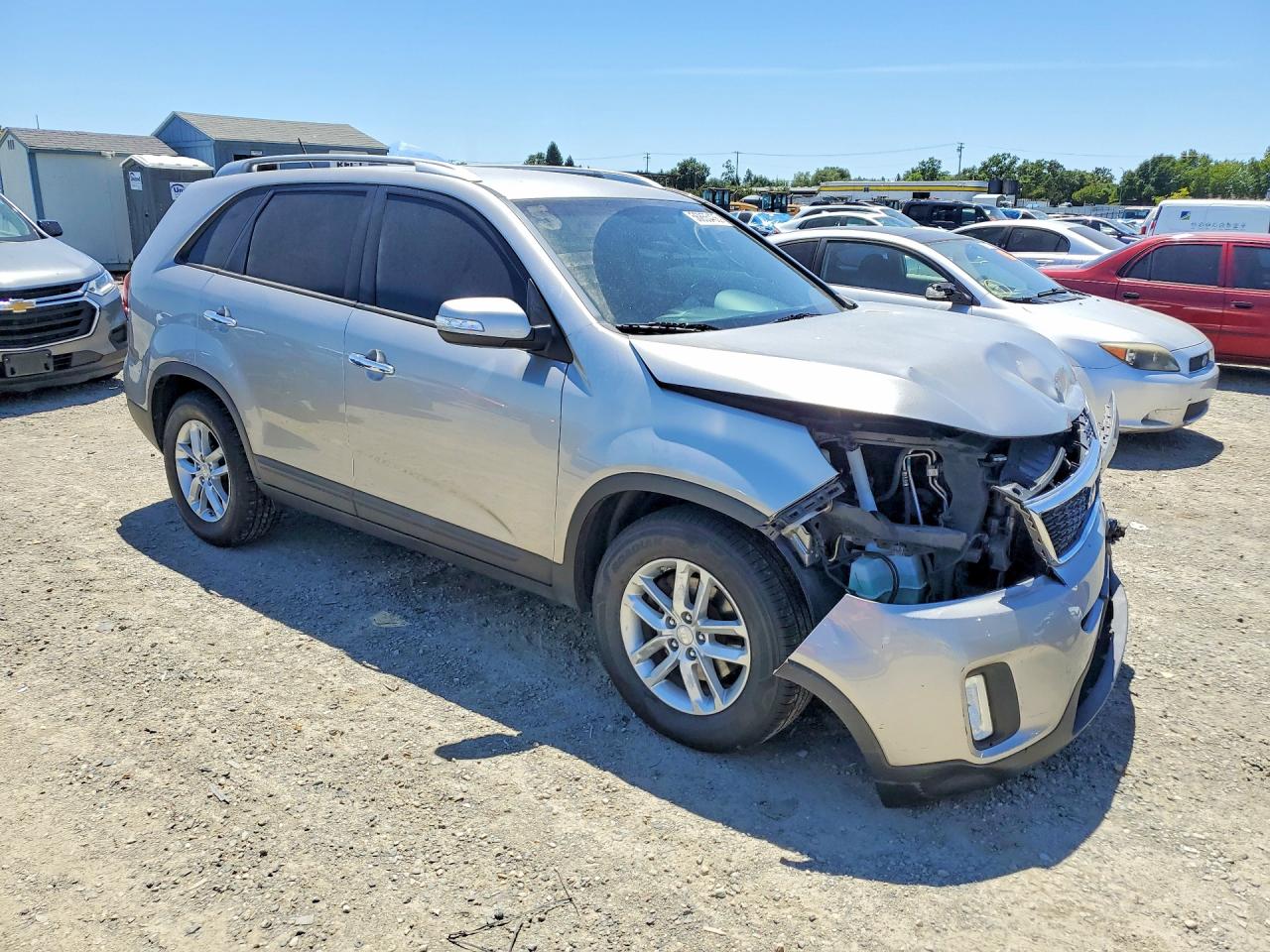 2014 Kia Sorento Lx Silver vin: 5XYKT3A63EG478645