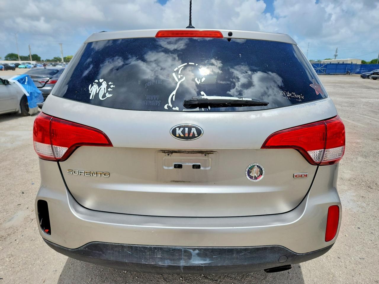 2014 Kia Sorento Lx Silver vin: 5XYKT3A63EG481805
