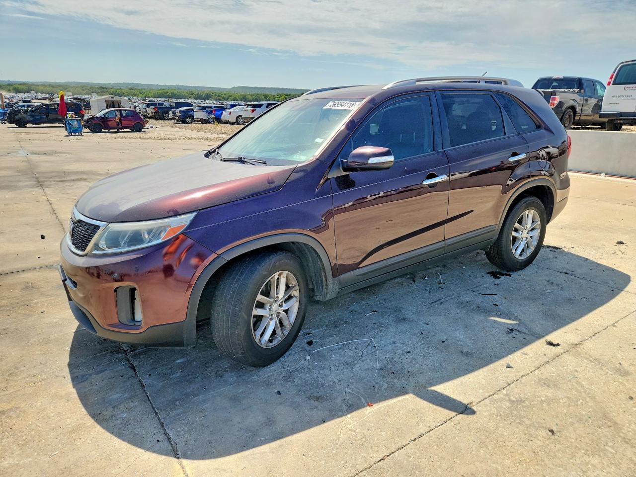 2014 Kia Sorento Burgundy vin: 5XYKT3A63EG491038