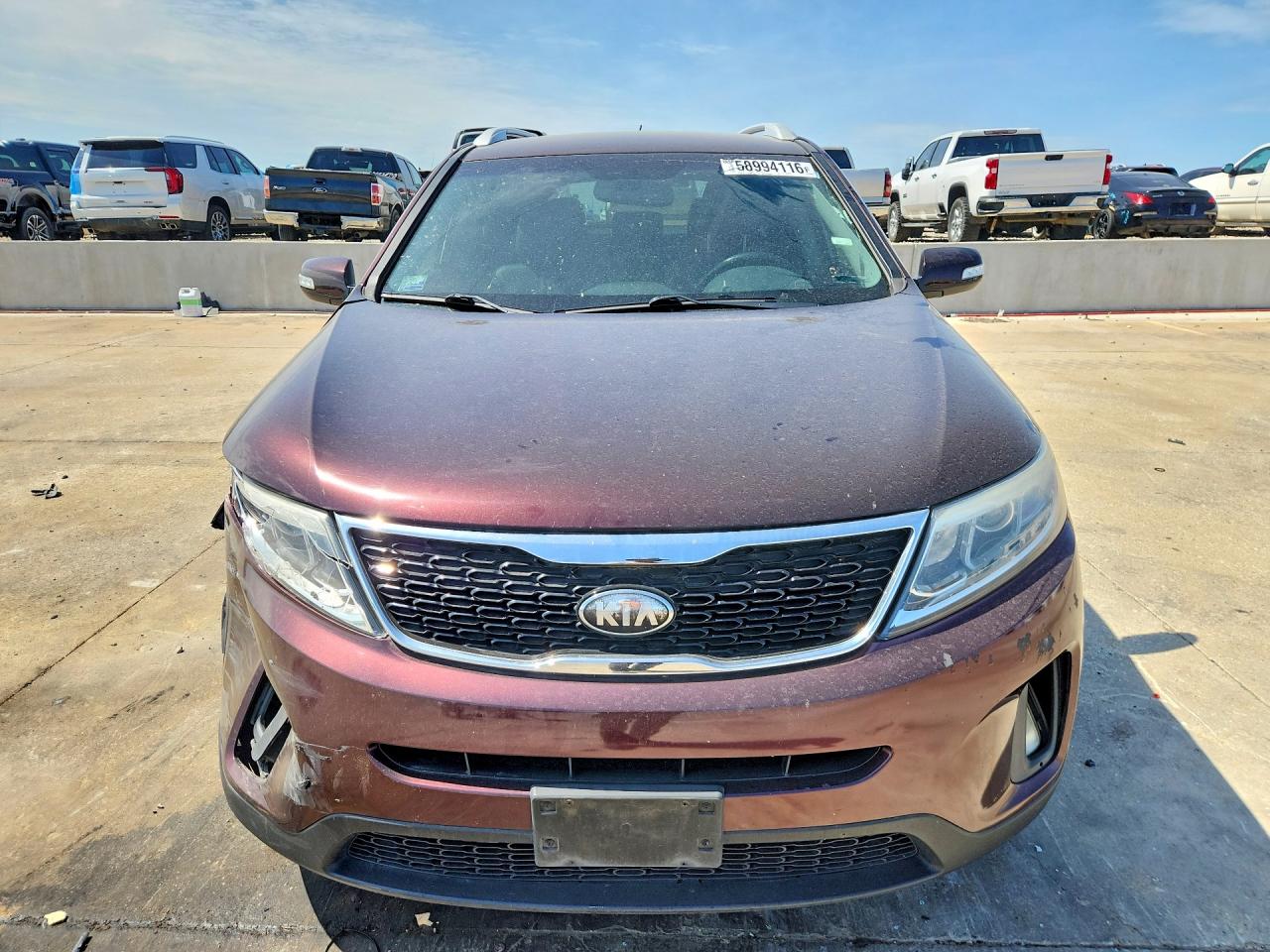 2014 Kia Sorento Бордовый vin: 5XYKT3A63EG491038
