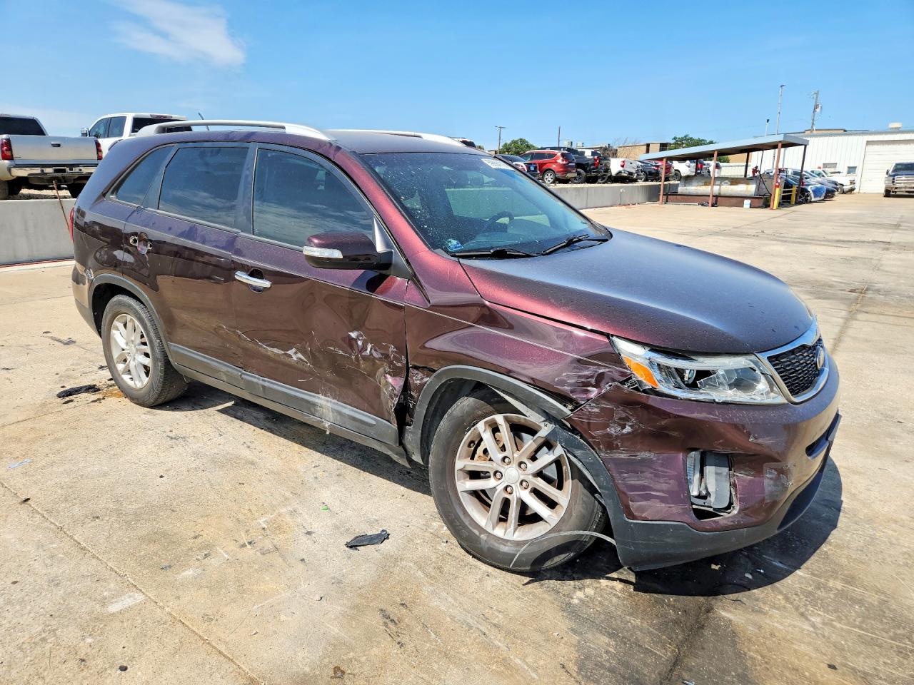 2014 Kia Sorento Бордовый vin: 5XYKT3A63EG491038
