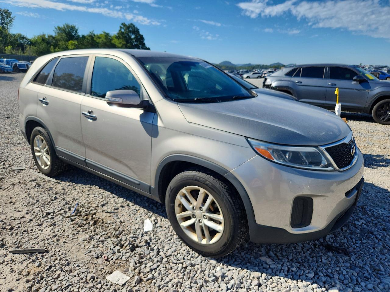 2014 Kia Sorento Lx Silver vin: 5XYKT3A63EG504094