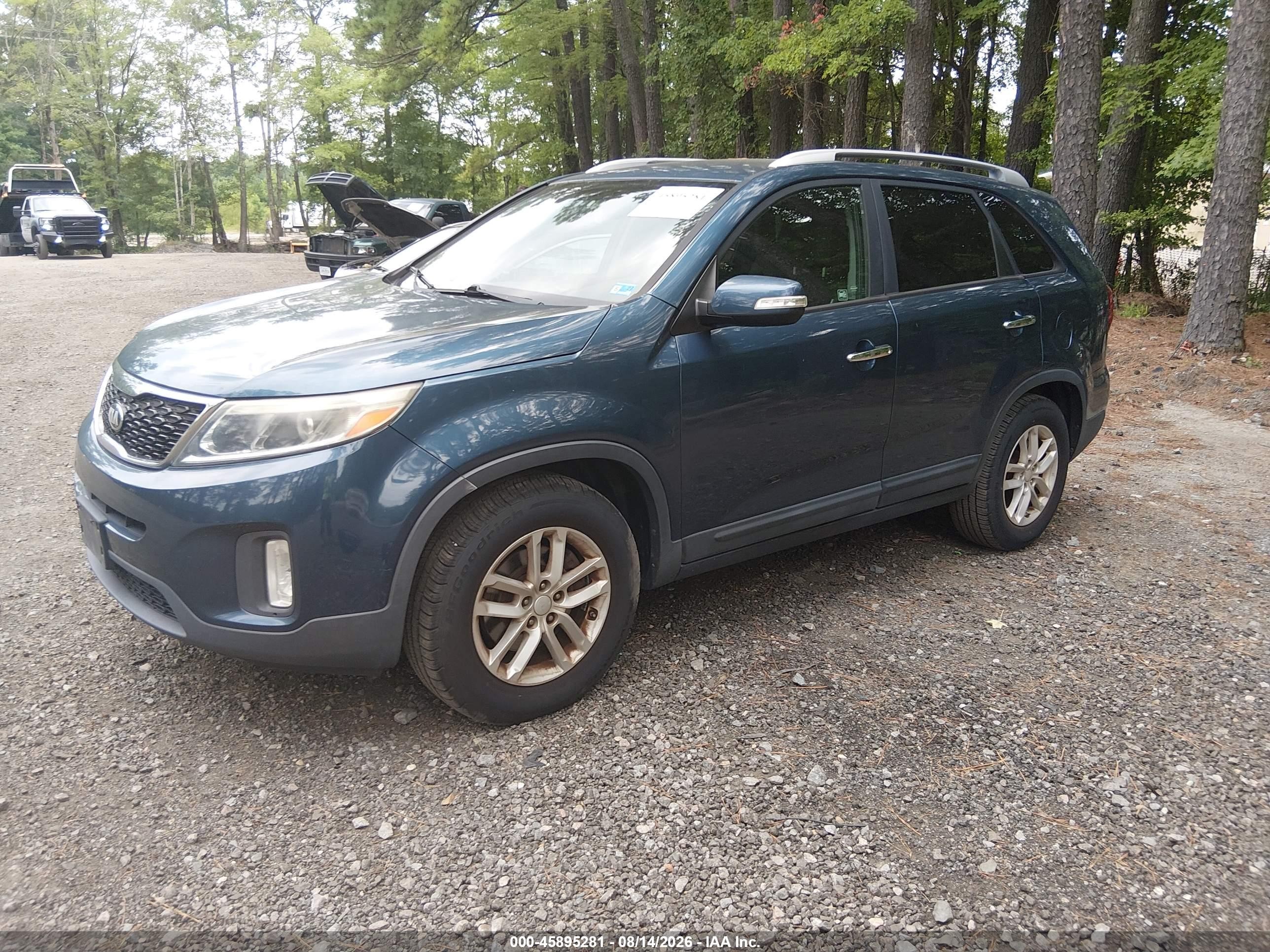 2014 Kia Sorento Lx Blue vin: 5XYKT3A63EG517668