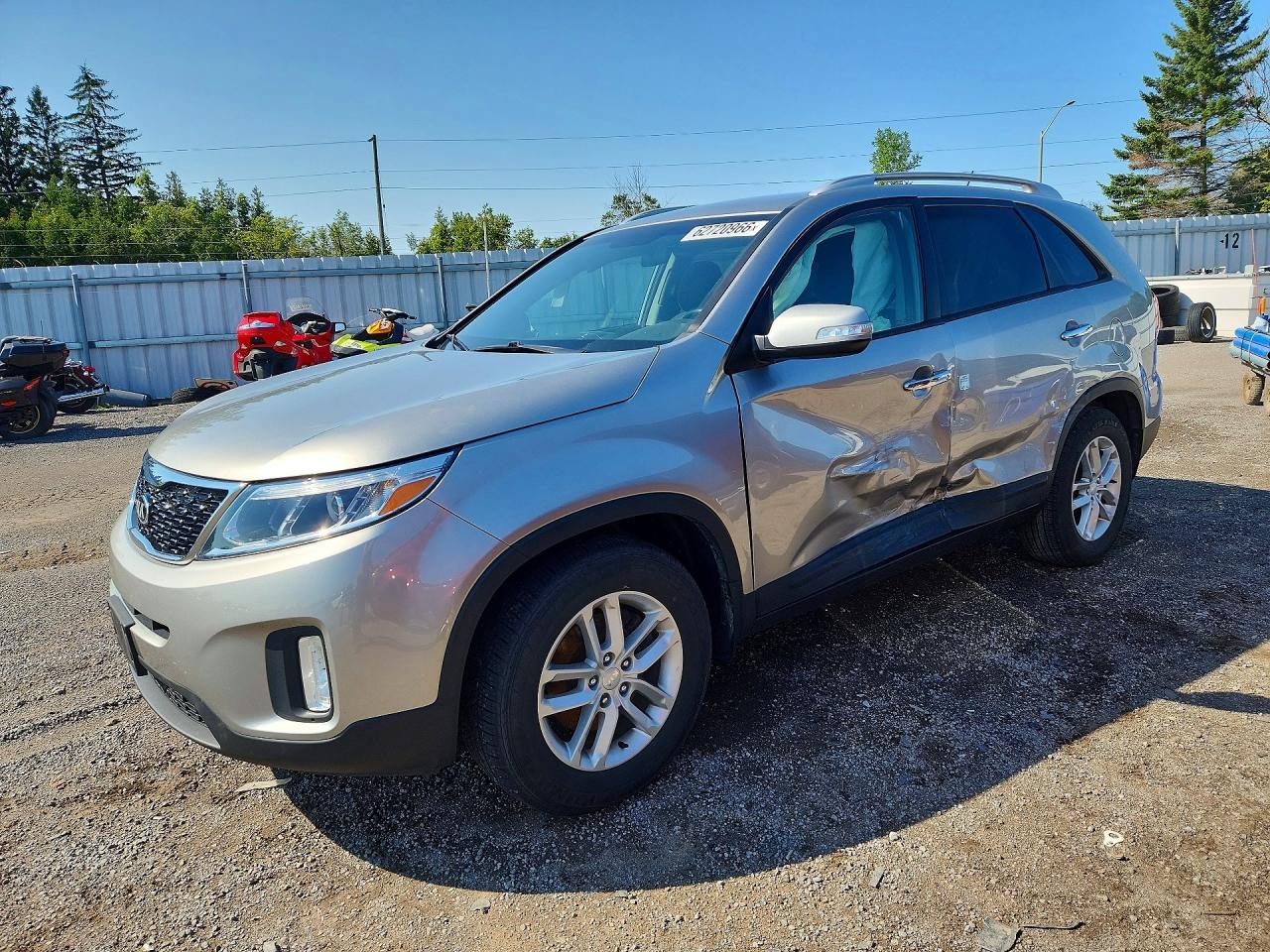 2014 Kia Sorento Lx Silver vin: 5XYKT3A63EG525477