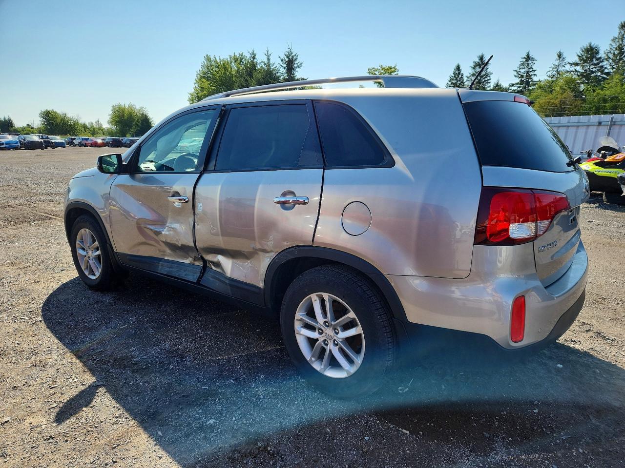 2014 Kia Sorento Lx Silver vin: 5XYKT3A63EG525477