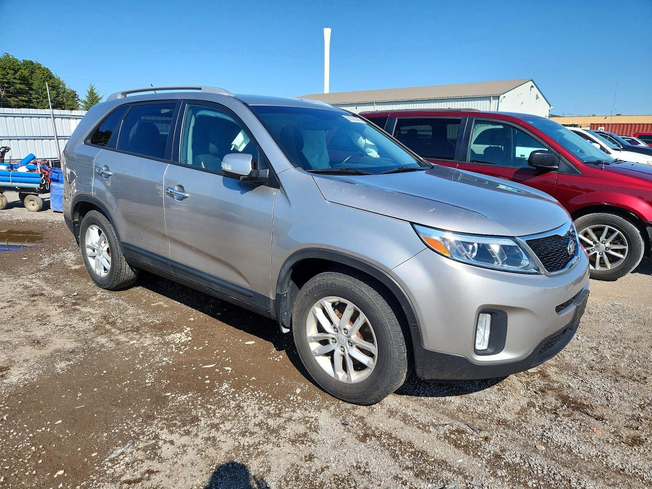 2014 Kia Sorento Lx Silver vin: 5XYKT3A63EG525477