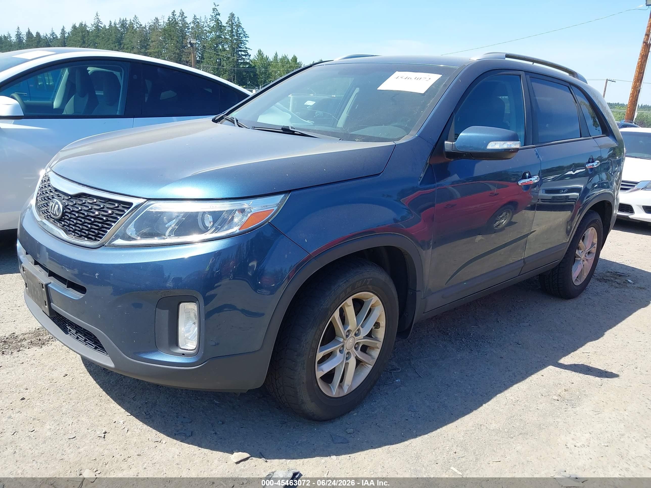 2014 Kia Sorento Lx Blue vin: 5XYKT3A63EG525544