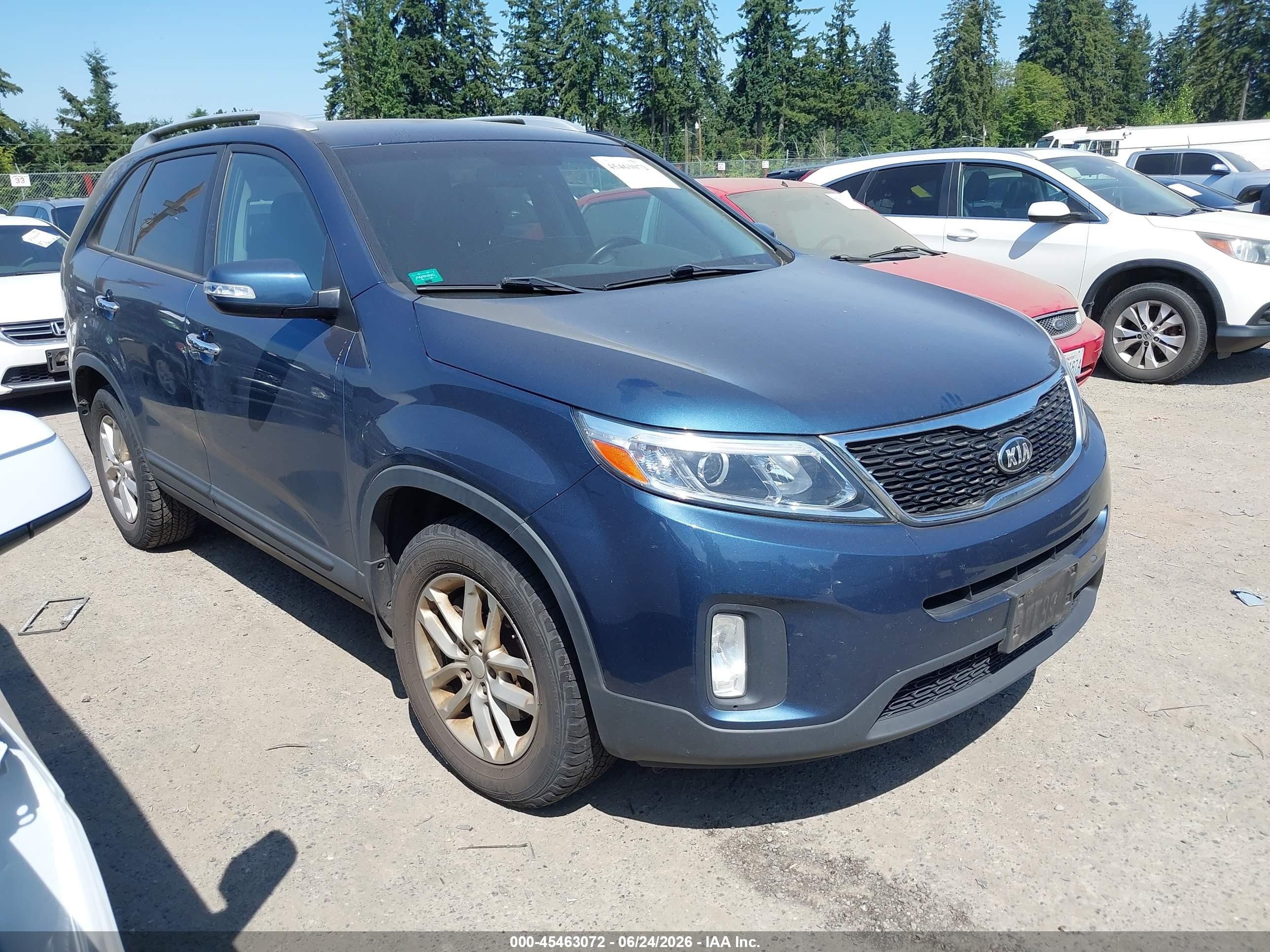 2014 Kia Sorento Lx Blue vin: 5XYKT3A63EG525544