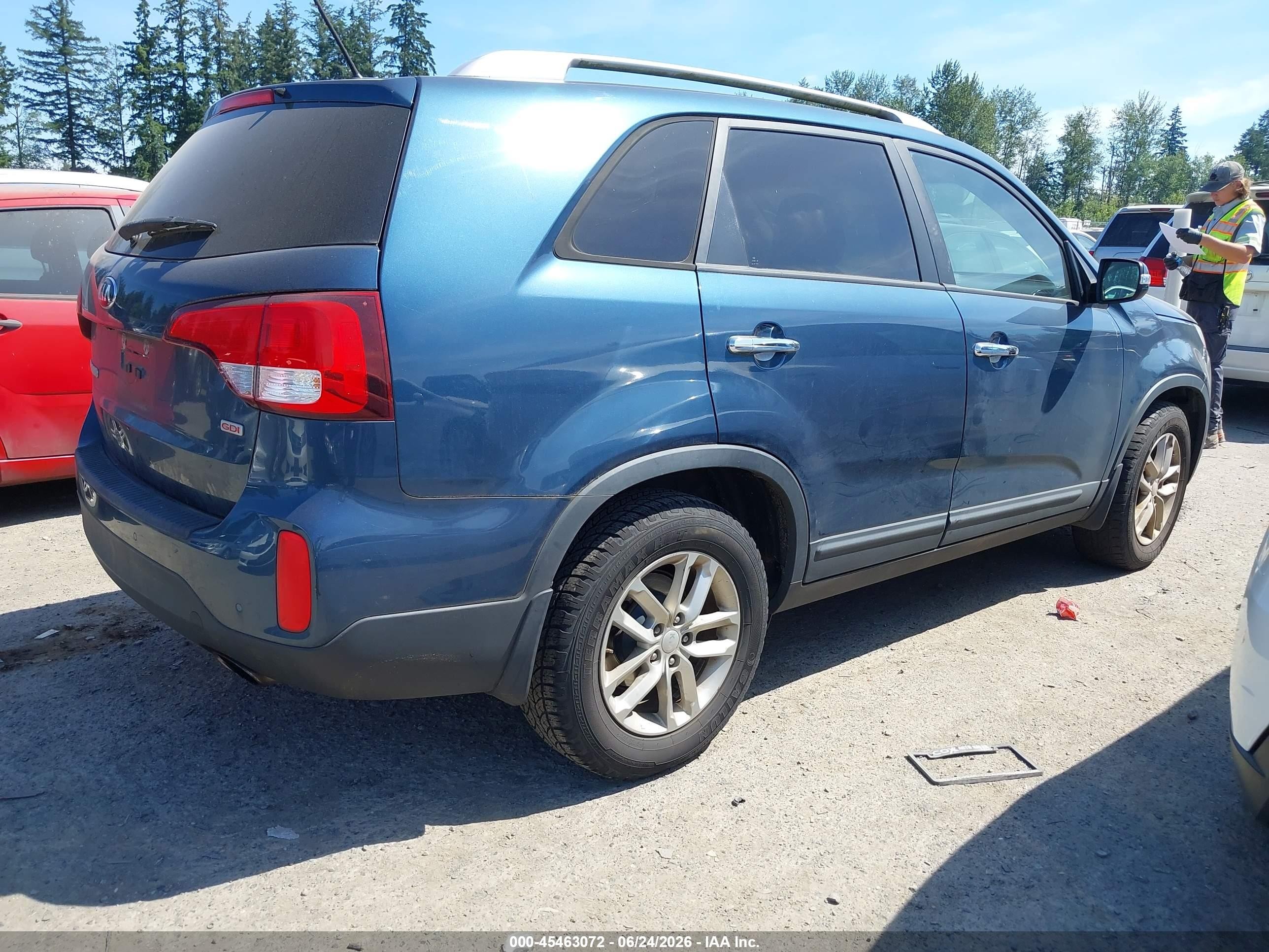 2014 Kia Sorento Lx Blue vin: 5XYKT3A63EG525544