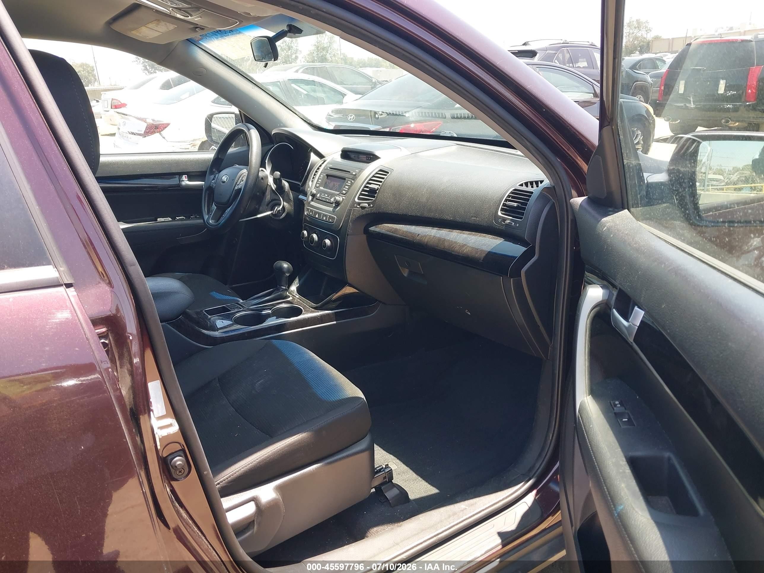 2014 Kia Sorento Lx Burgundy vin: 5XYKT3A63EG537628