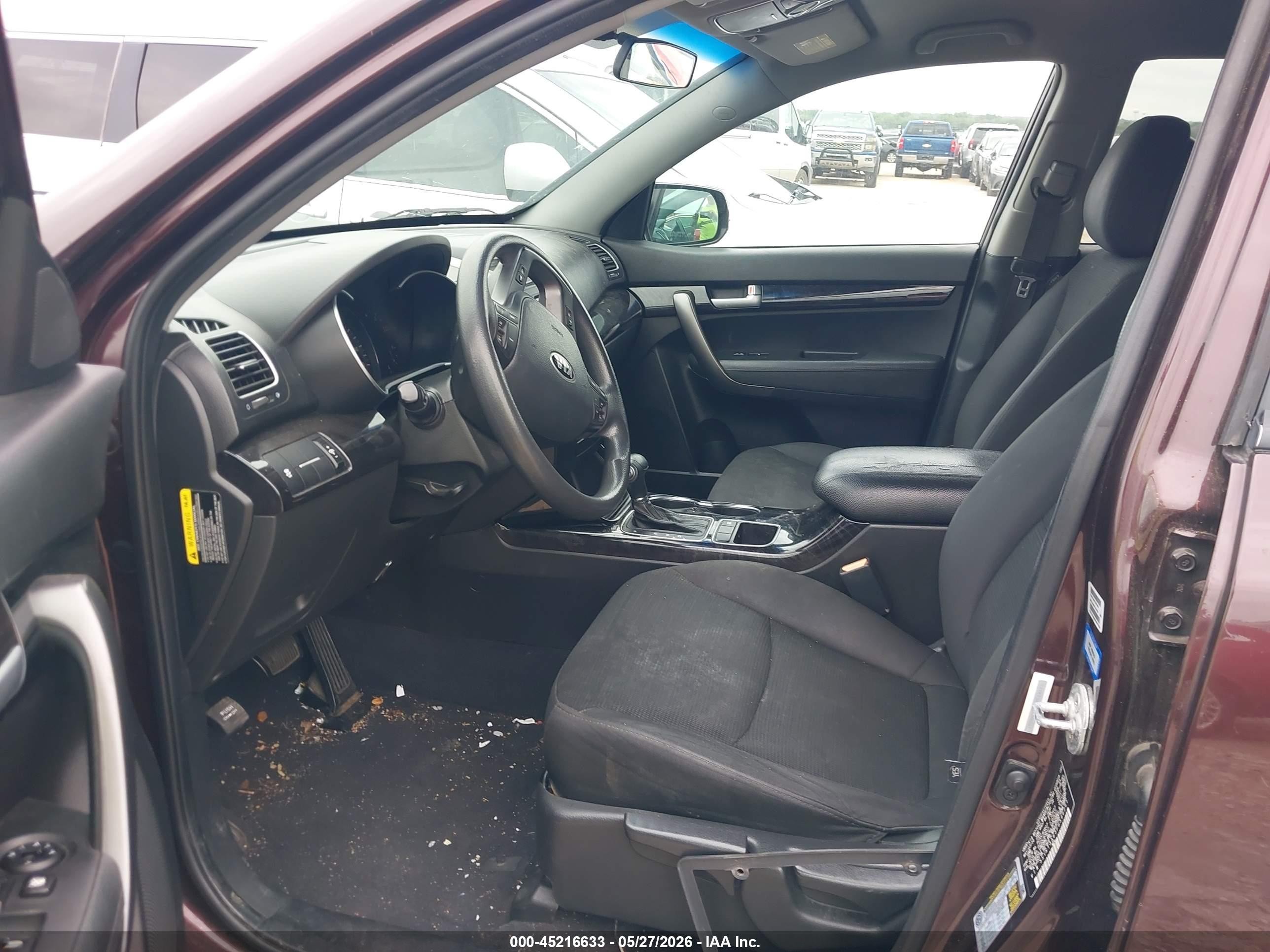 2015 Kia Sorento Lx Black vin: 5XYKT3A63FG596261