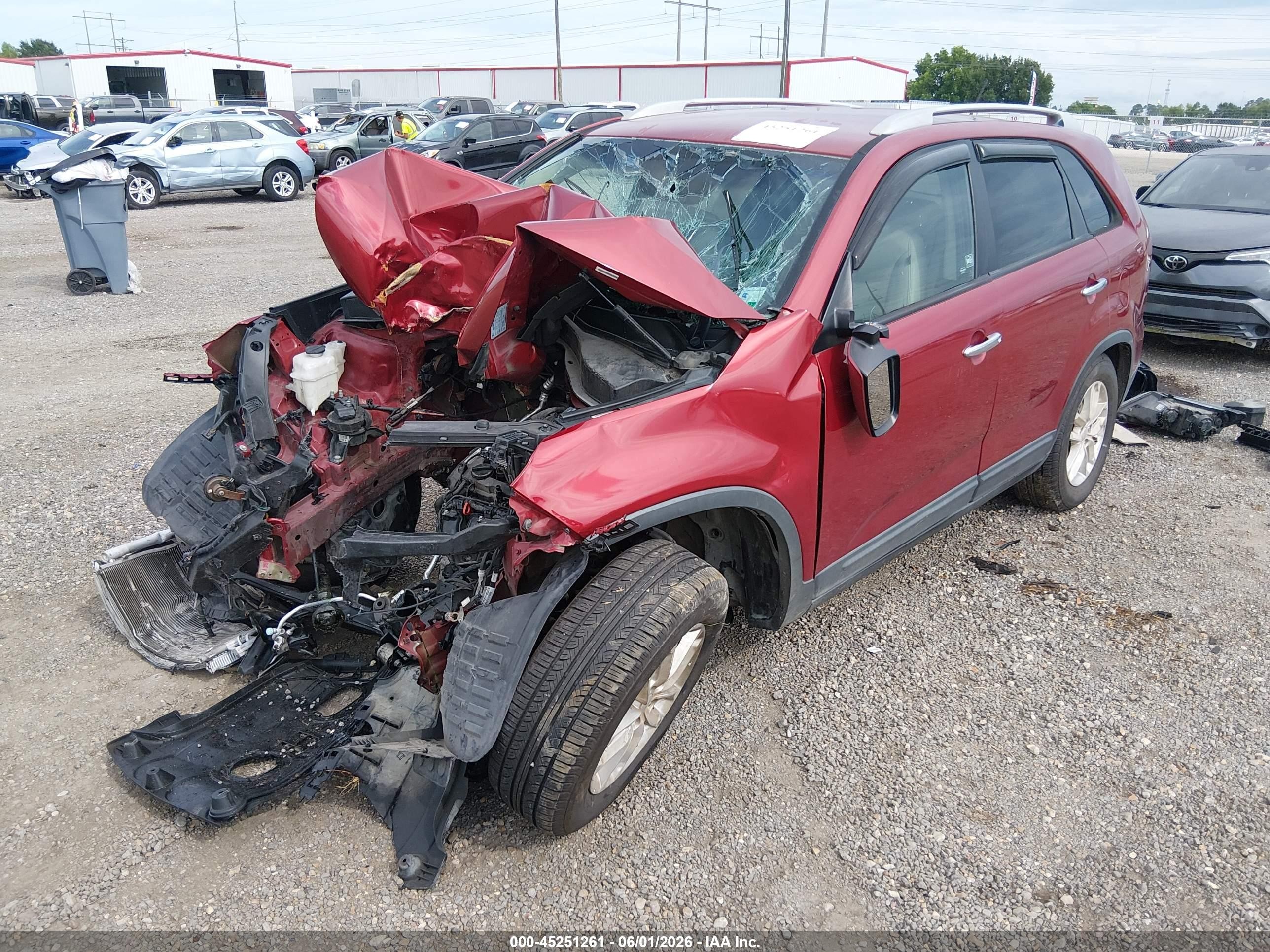 2015 Kia Sorento Lx Burgundy vin: 5XYKT3A63FG631235