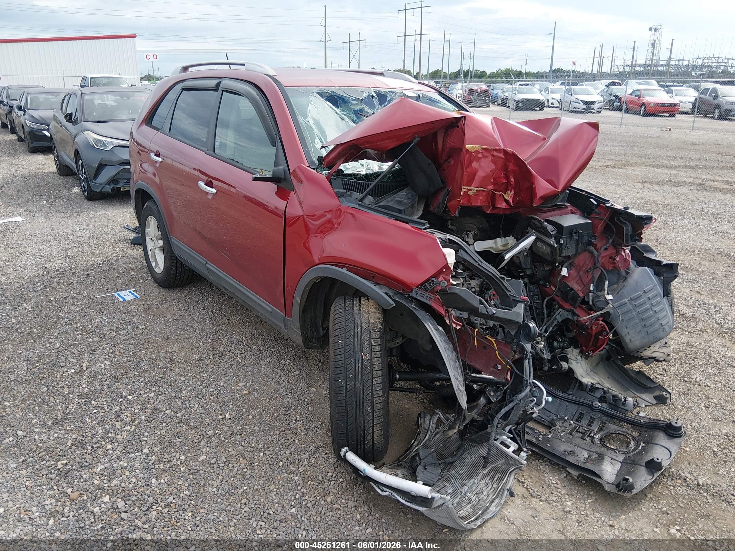 2015 Kia Sorento Lx Бордовый vin: 5XYKT3A63FG631235