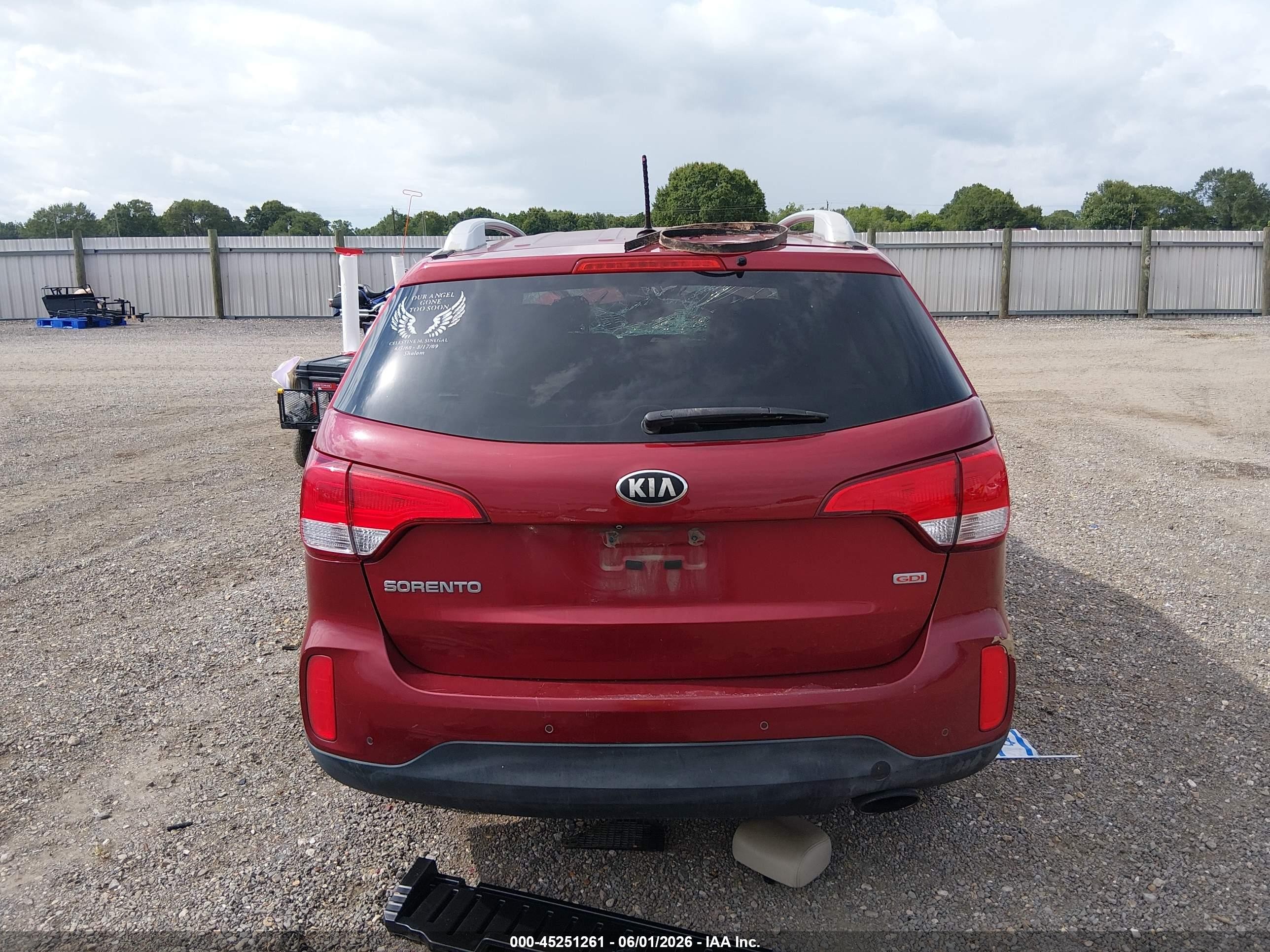 2015 Kia Sorento Lx Burgundy vin: 5XYKT3A63FG631235
