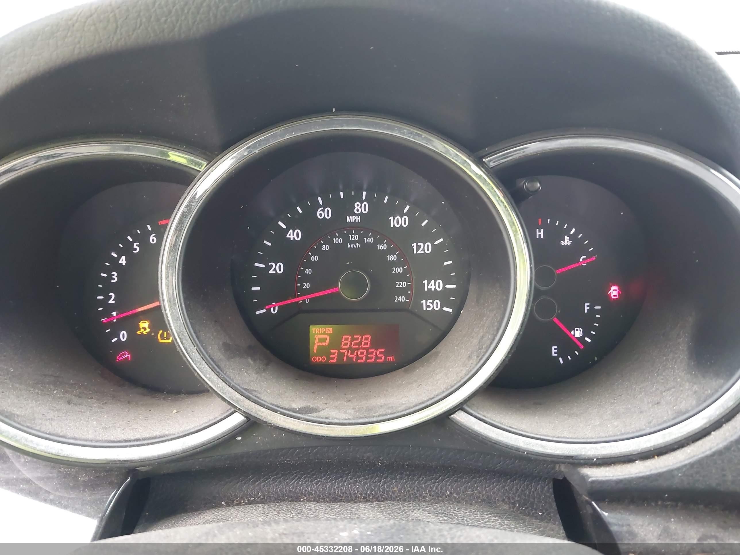 2012 Kia Sorento Lx Темно-бордовый vin: 5XYKT3A64CG295378