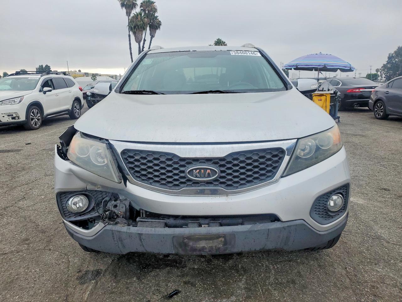 2013 Kia Sorento Lx Silver vin: 5XYKT3A64DG313301