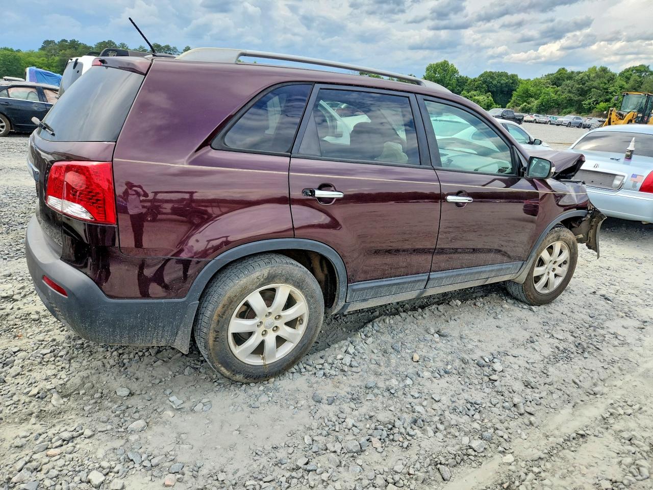 2013 Kia Sorento Lx Purple vin: 5XYKT3A64DG358173