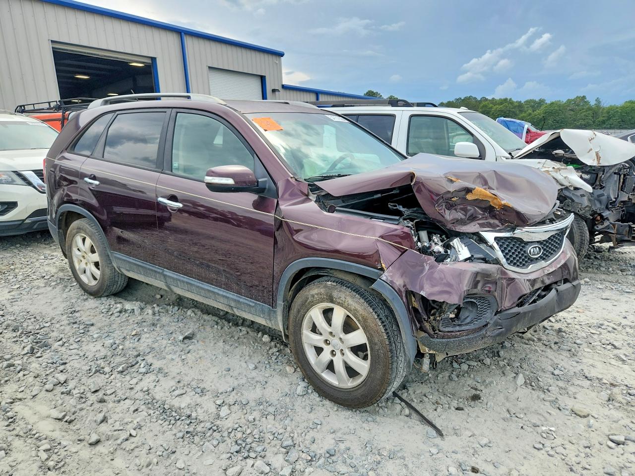 2013 Kia Sorento Lx Purple vin: 5XYKT3A64DG358173