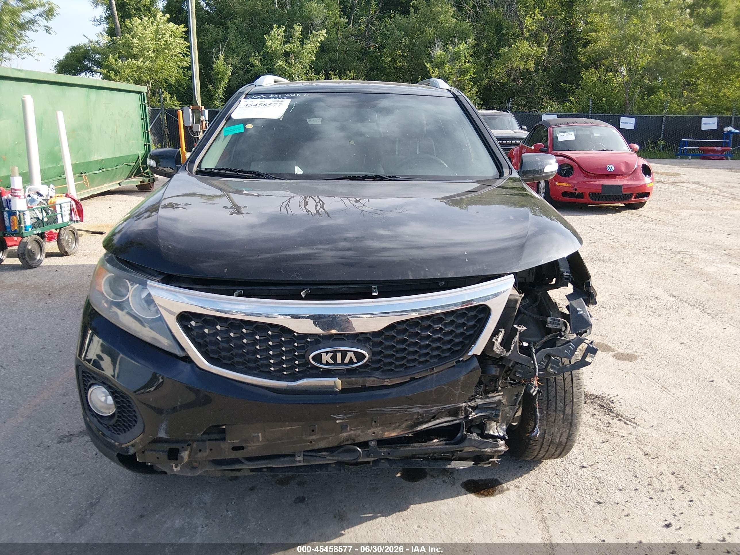 2013 Kia Sorento Lx Черный vin: 5XYKT3A64DG423426