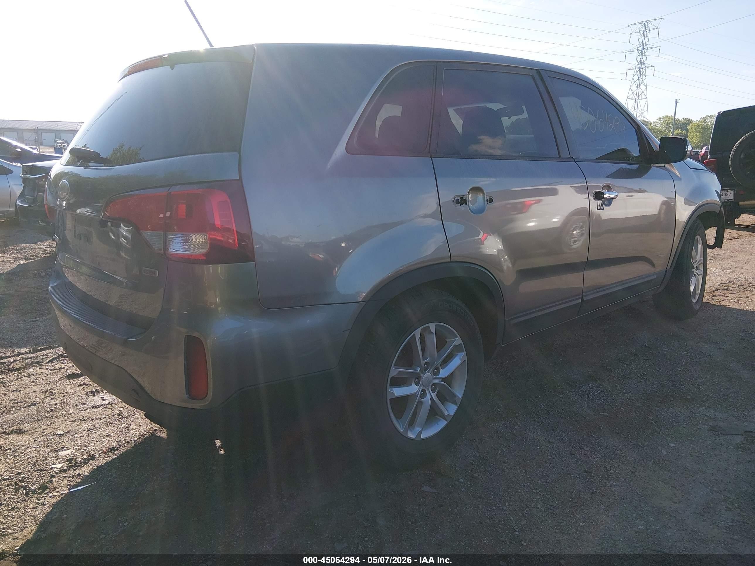 2014 Kia Sorento Lx Gray vin: 5XYKT3A64EG462356