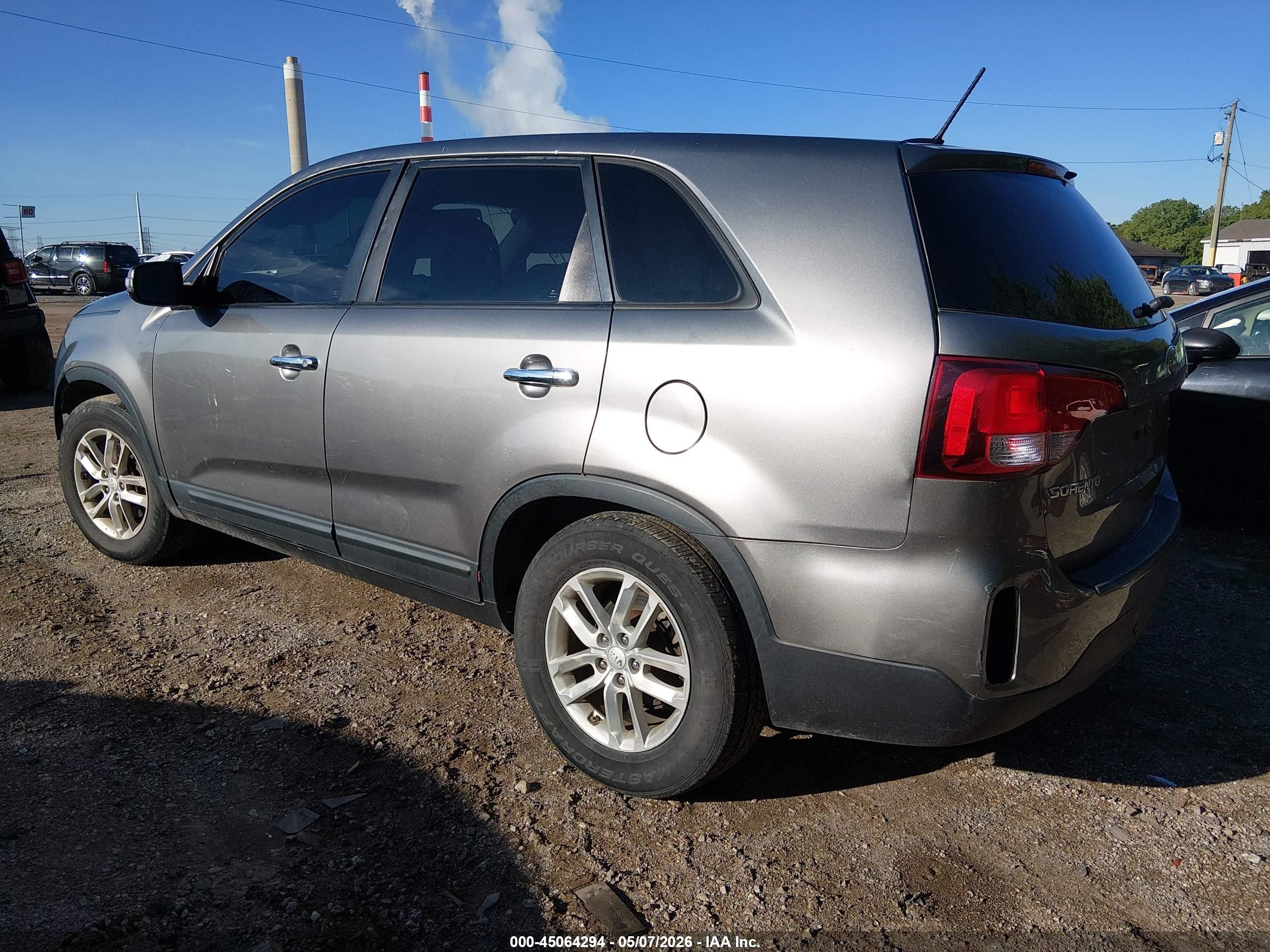 2014 Kia Sorento Lx Gray vin: 5XYKT3A64EG462356