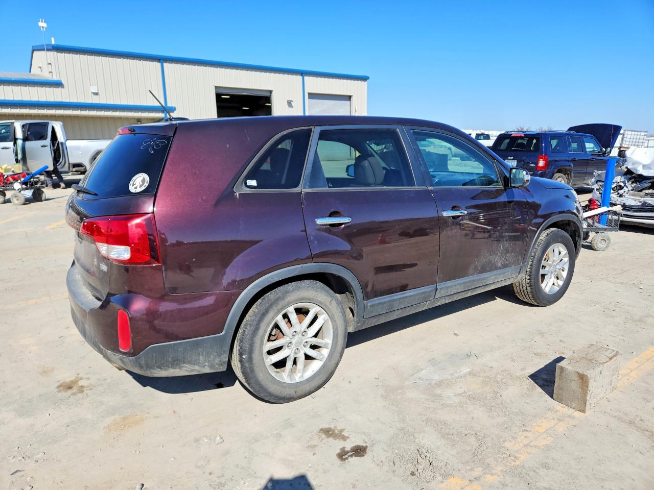2014 Kia Sorento Lx Purple vin: 5XYKT3A64EG477584