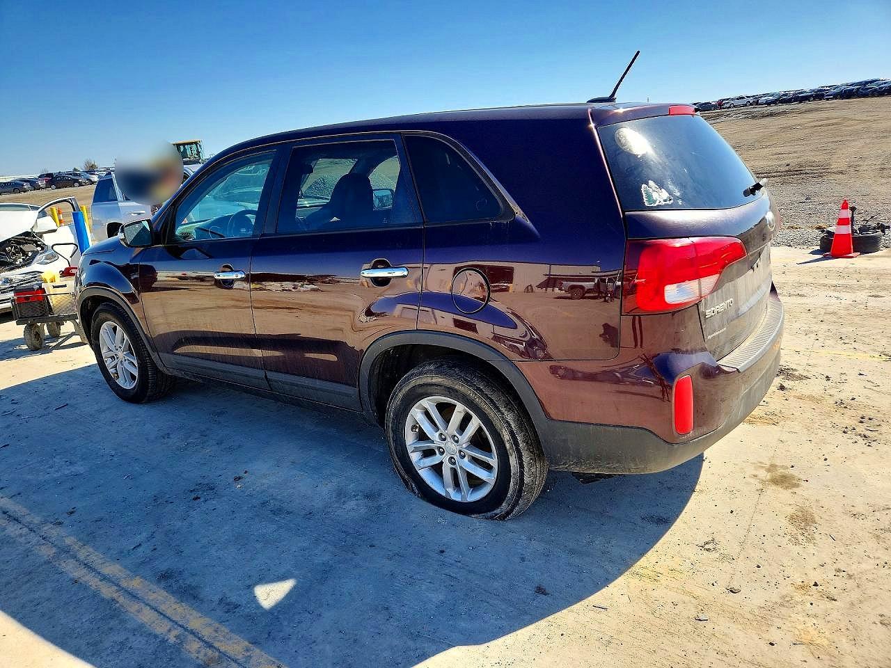 2014 Kia Sorento Lx Purple vin: 5XYKT3A64EG477584