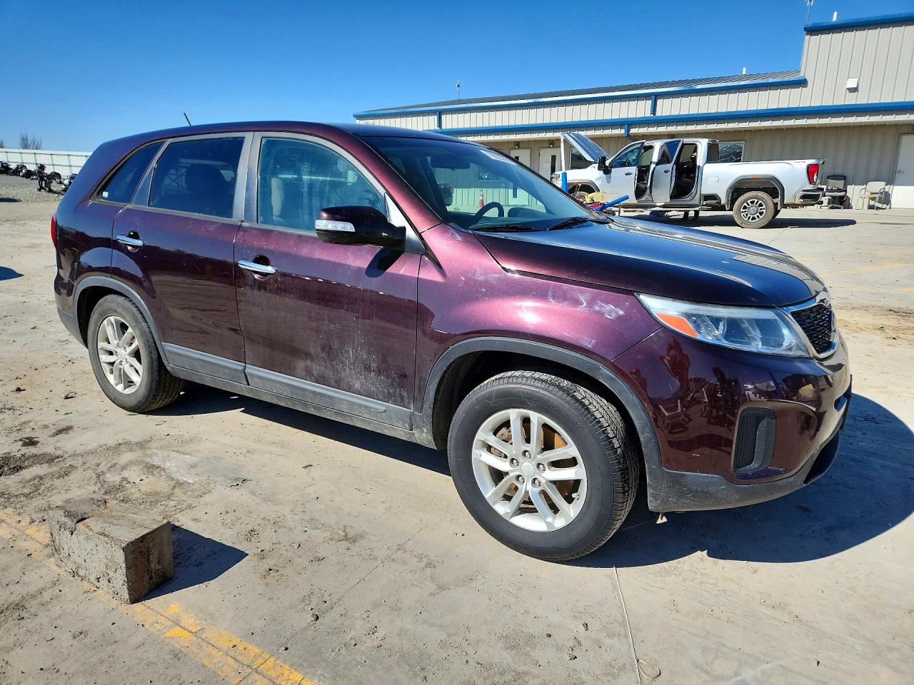 2014 Kia Sorento Lx Purple vin: 5XYKT3A64EG477584