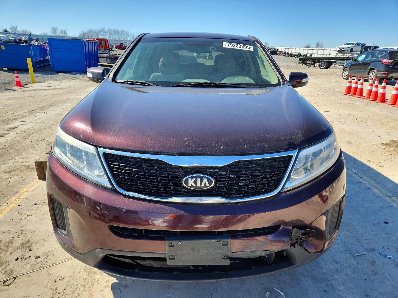 2014 Kia Sorento Lx Purple vin: 5XYKT3A64EG477584