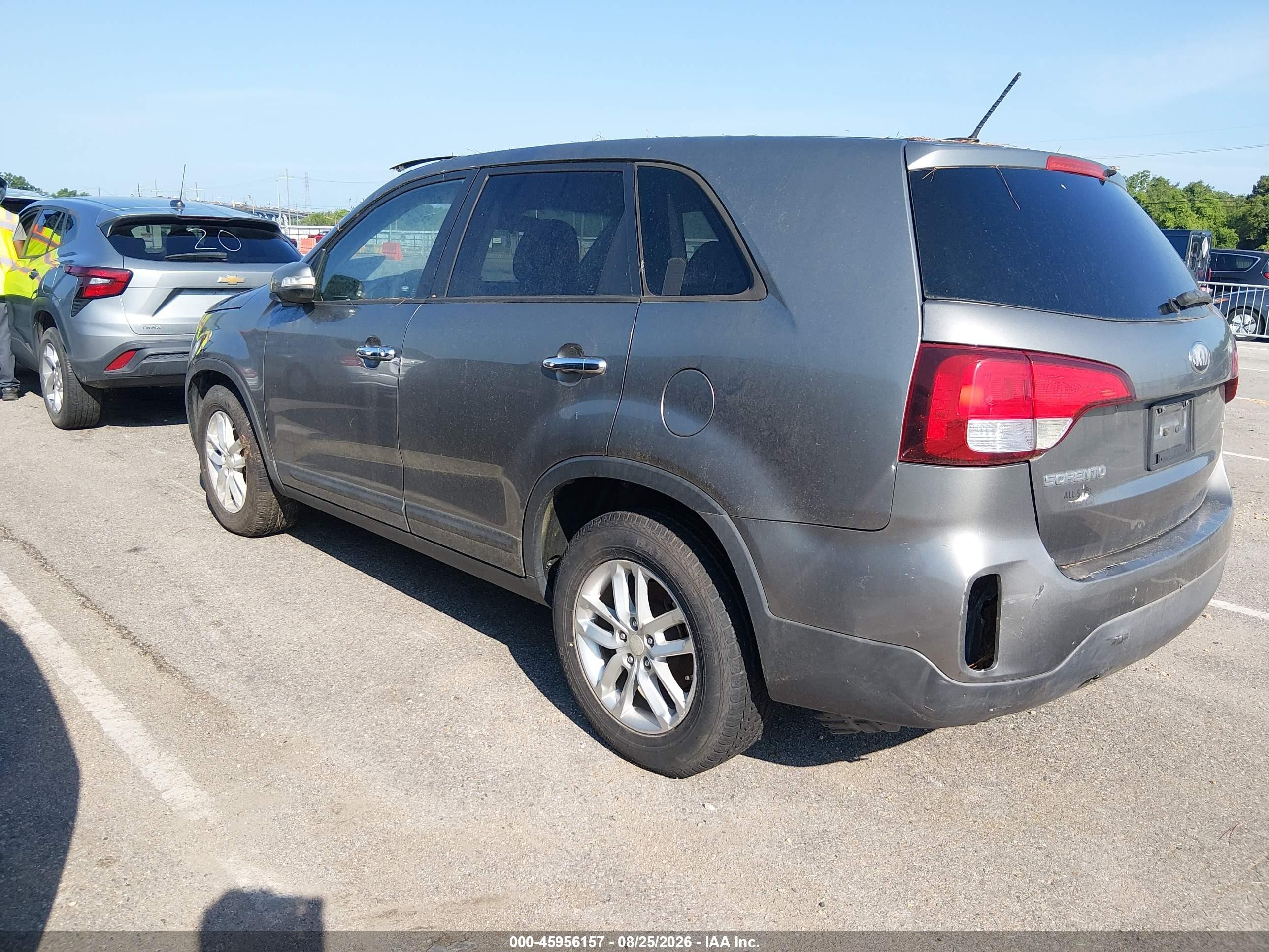 2014 Kia Sorento Lx Gray vin: 5XYKT3A64EG494224