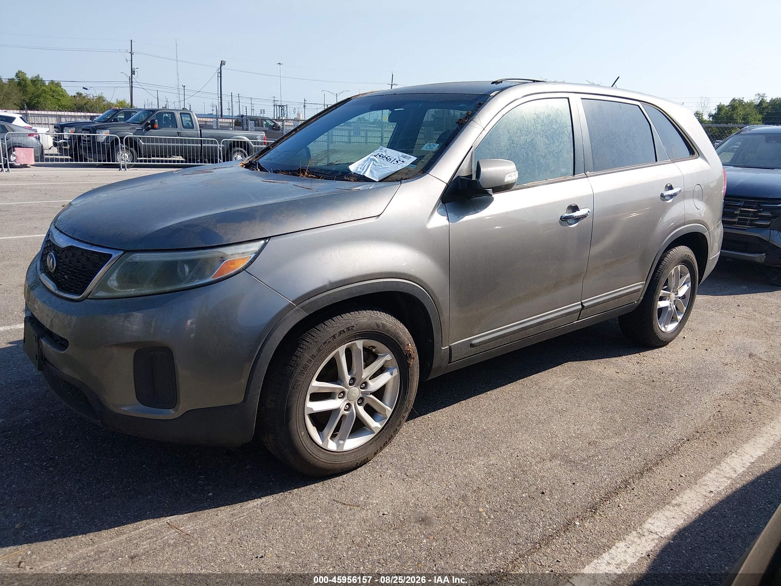2014 Kia Sorento Lx Gray vin: 5XYKT3A64EG494224