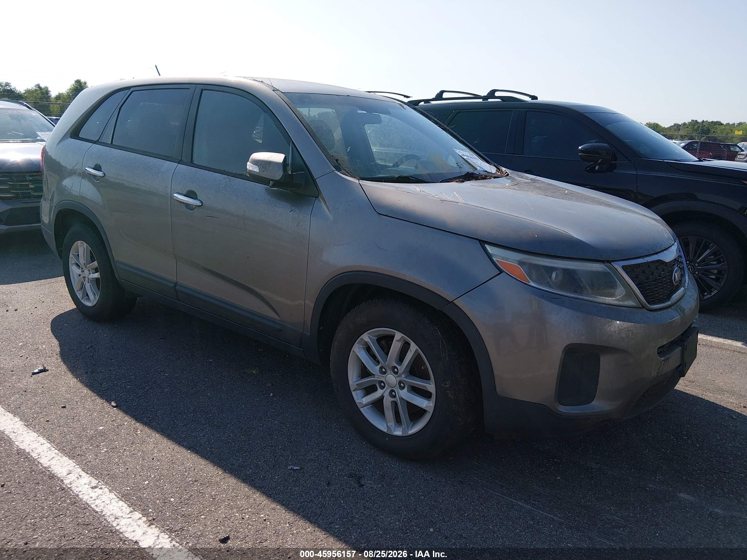 2014 Kia Sorento Lx Gray vin: 5XYKT3A64EG494224