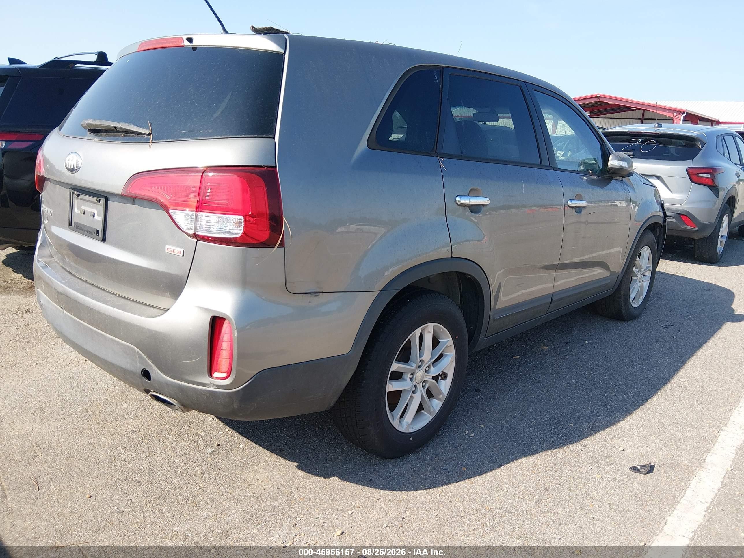2014 Kia Sorento Lx Gray vin: 5XYKT3A64EG494224