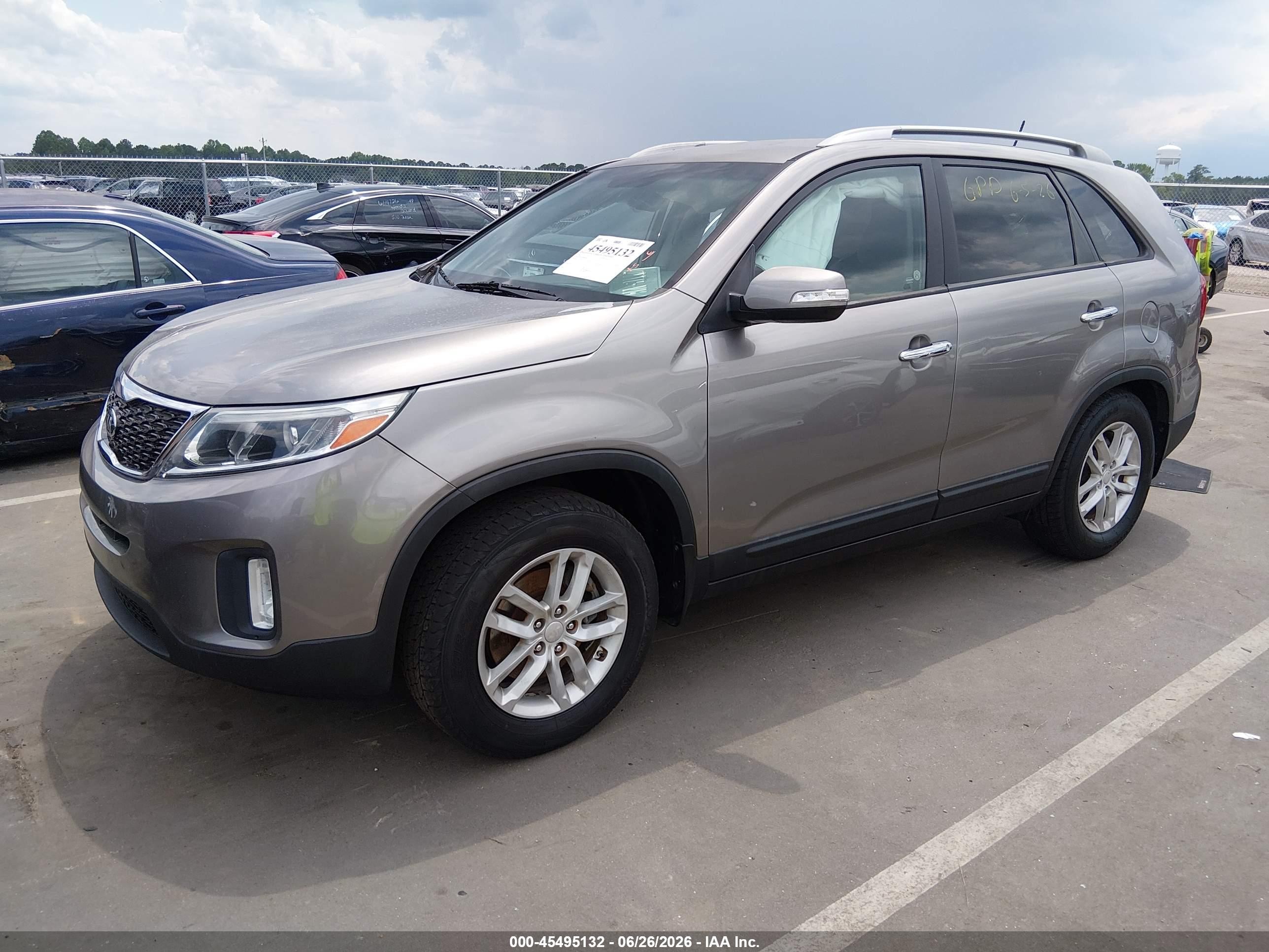 2015 Kia Sorento Lx Gray vin: 5XYKT3A64FG615139