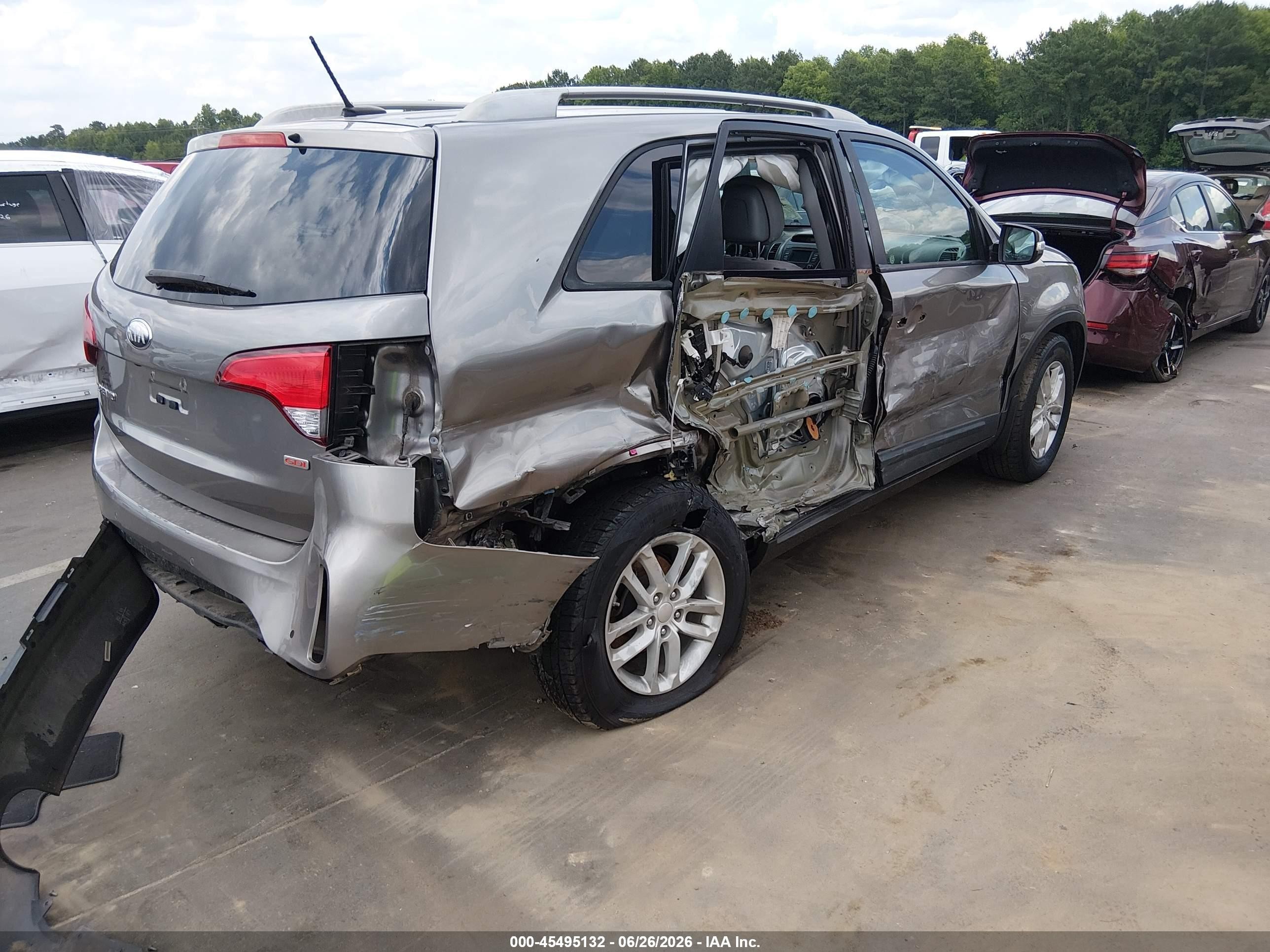 2015 Kia Sorento Lx Gray vin: 5XYKT3A64FG615139