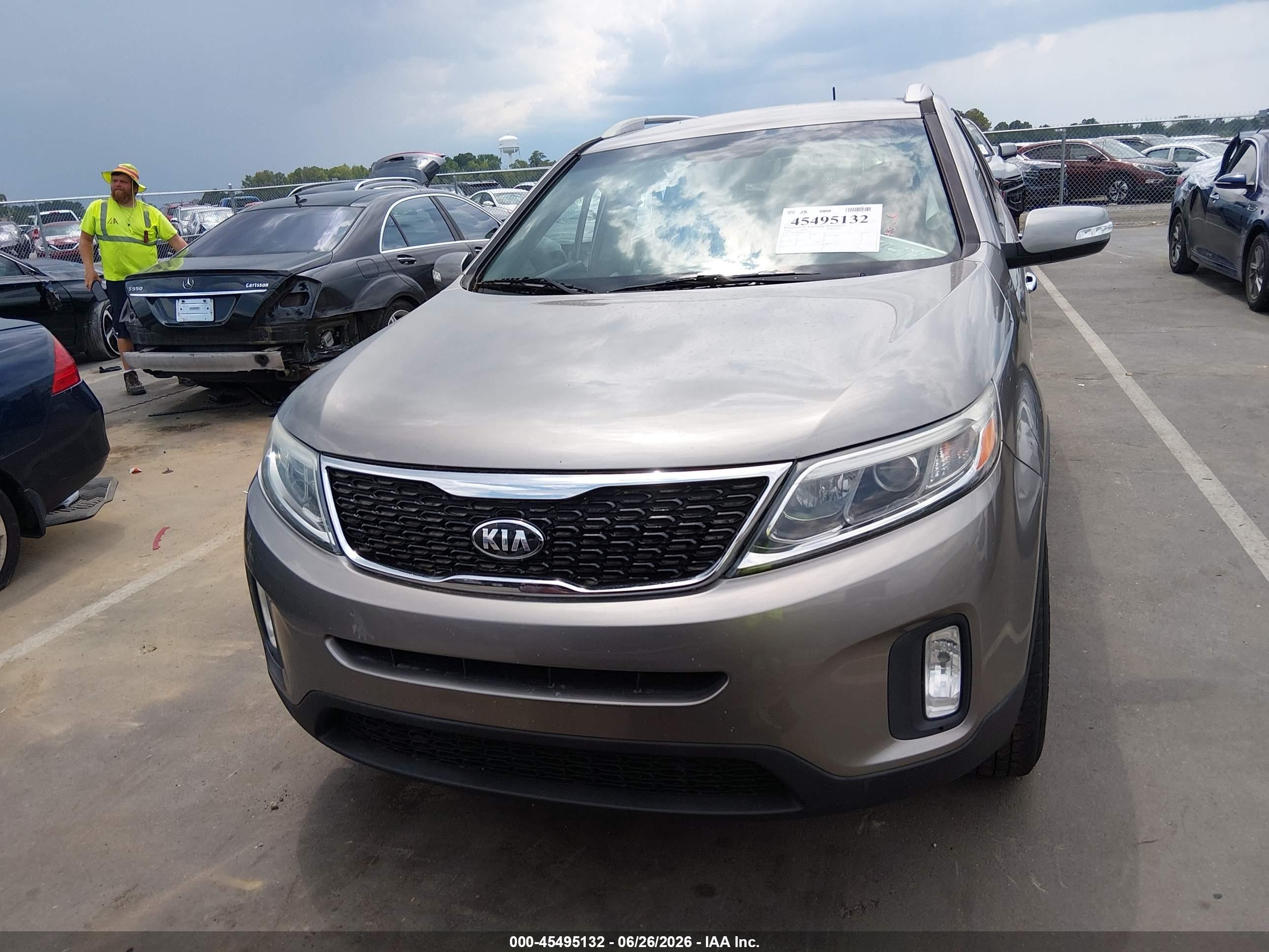2015 Kia Sorento Lx Gray vin: 5XYKT3A64FG615139