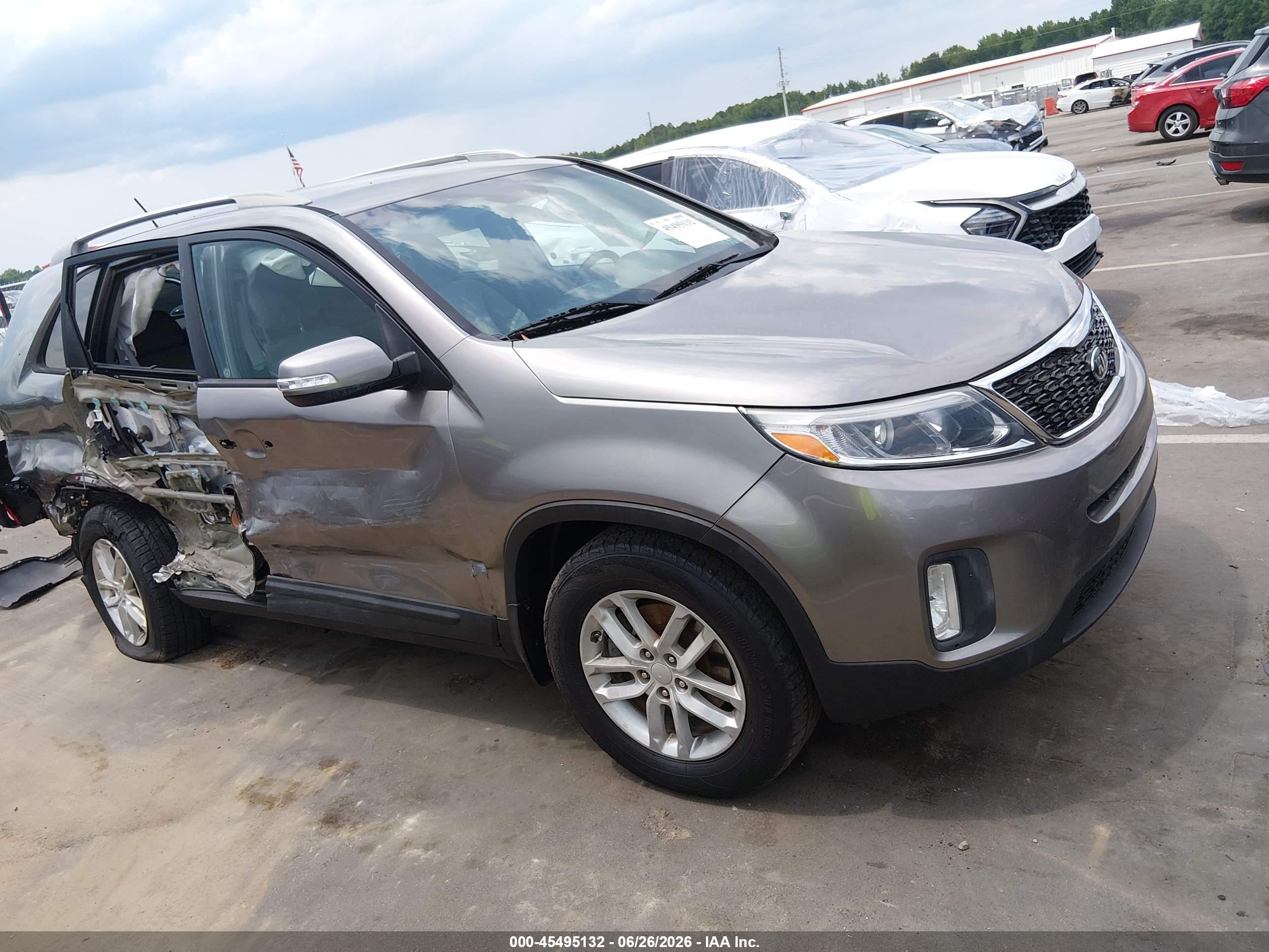 2015 Kia Sorento Lx Gray vin: 5XYKT3A64FG615139