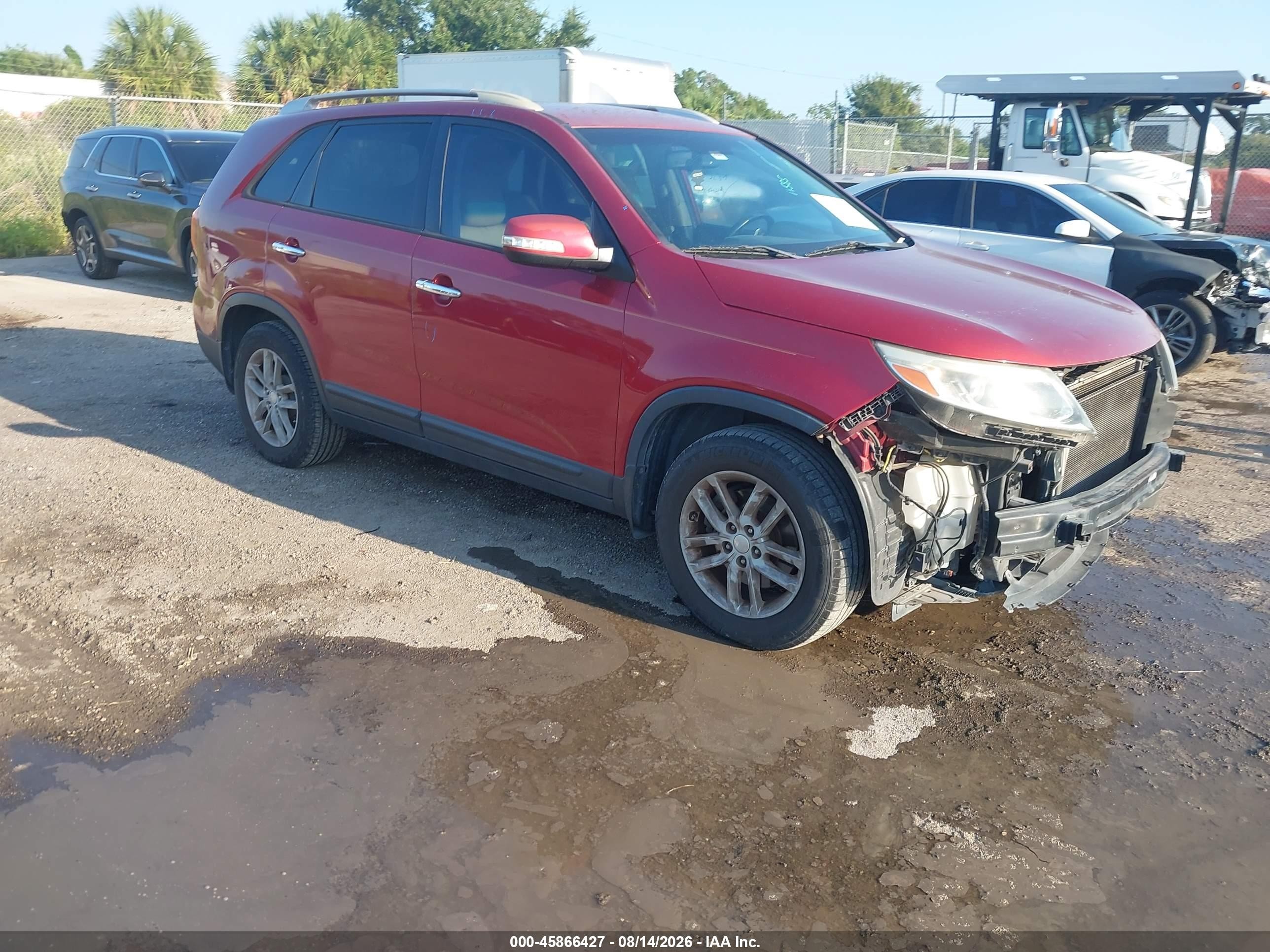 2015 Kia Sorento Lx Red vin: 5XYKT3A64FG642857
