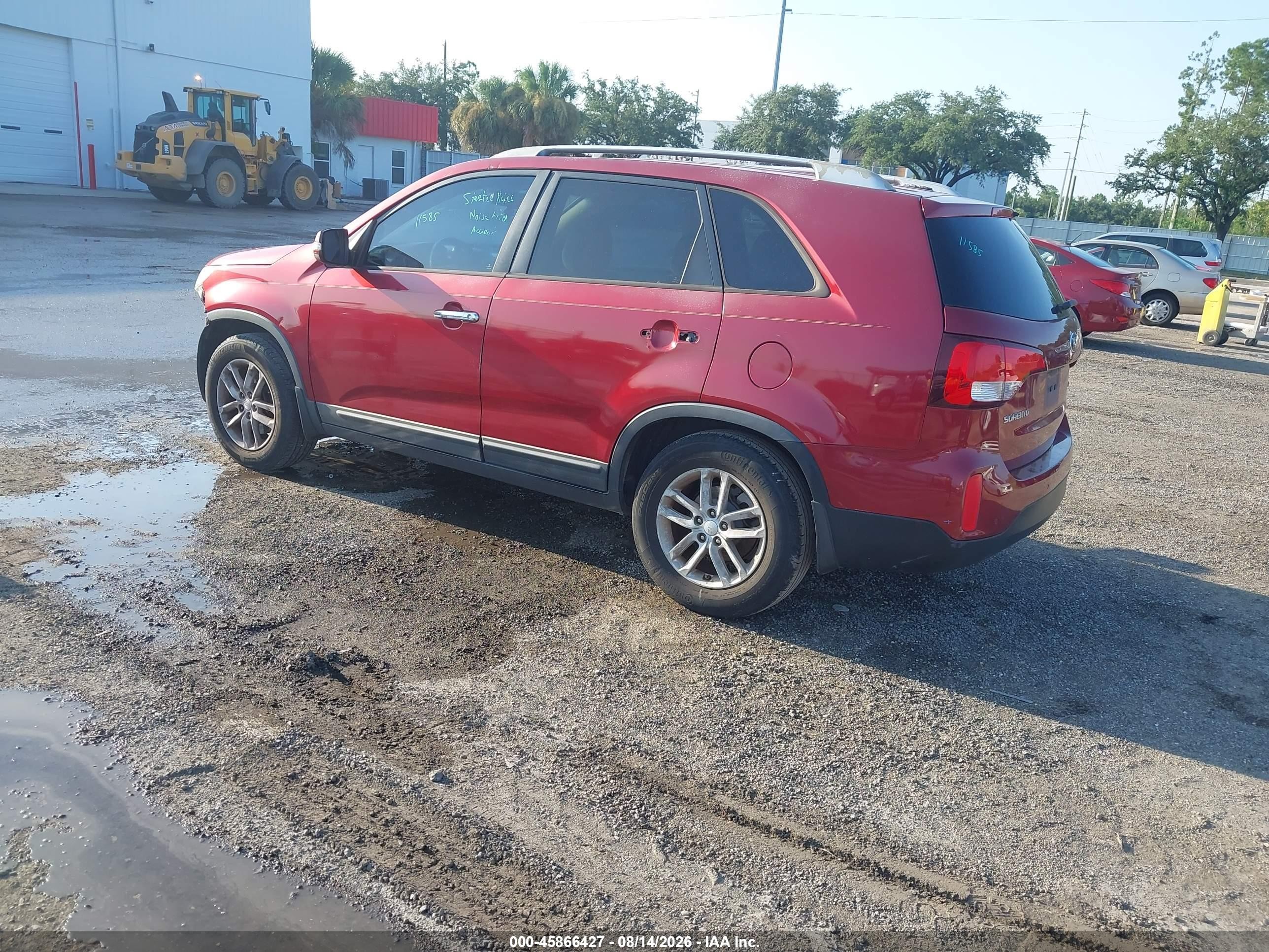 2015 Kia Sorento Lx Red vin: 5XYKT3A64FG642857