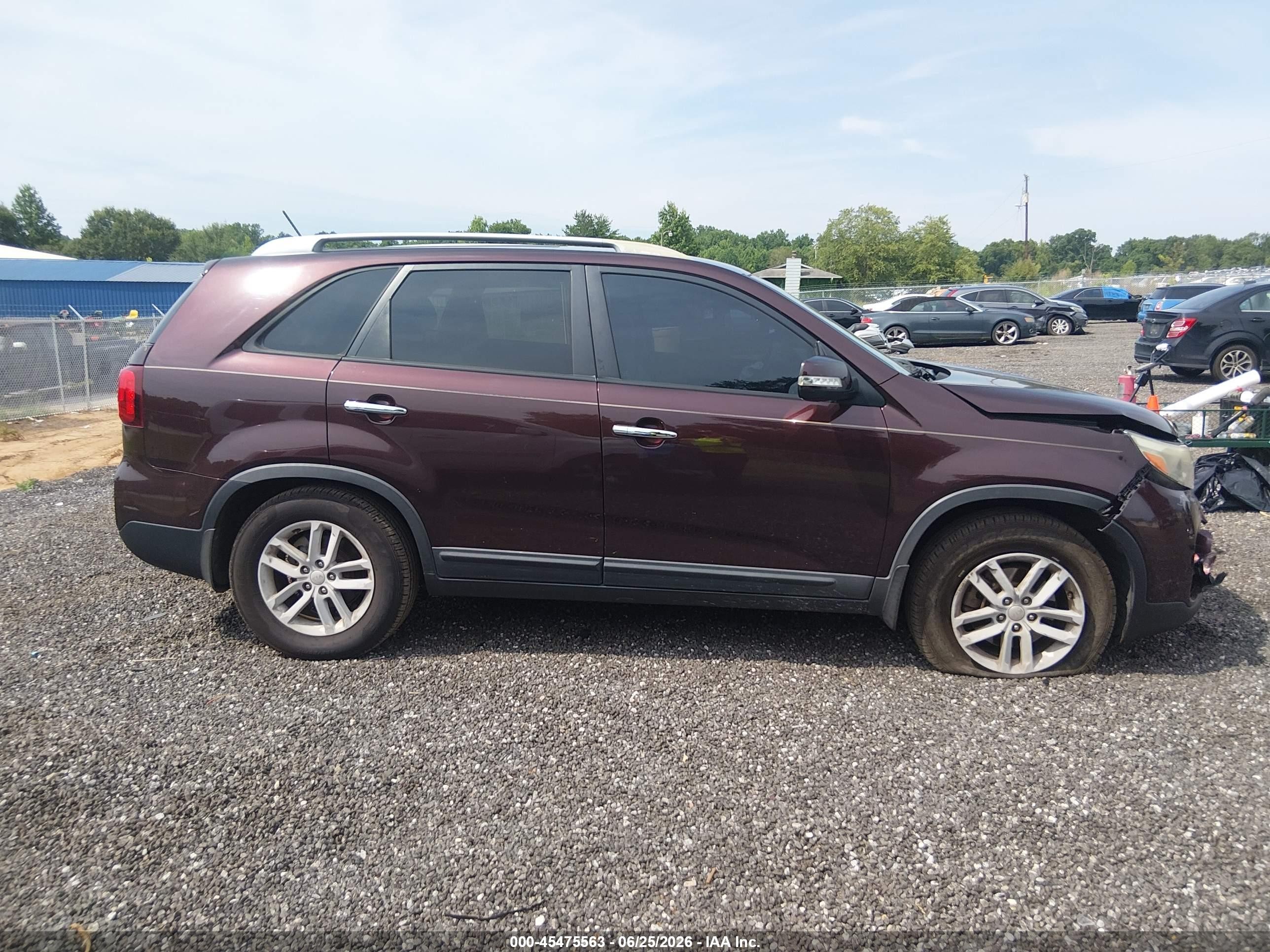 2015 Kia Sorento Lx Maroon vin: 5XYKT3A64FG646052