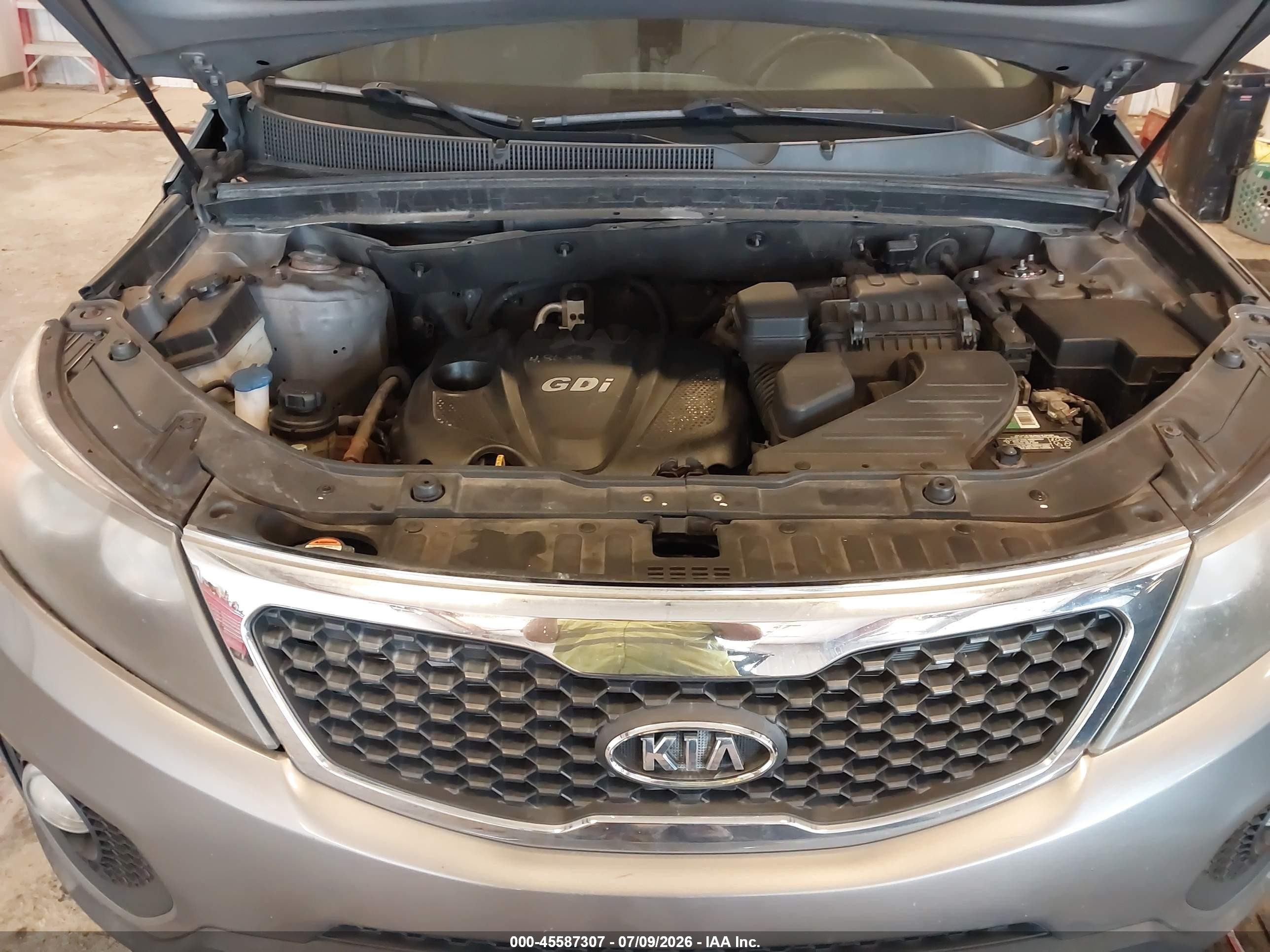 2012 Kia Sorento Lx Gray vin: 5XYKT3A65CG190395