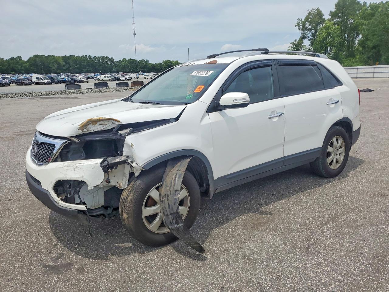 2012 Kia Sorento Lx White vin: 5XYKT3A65CG238932