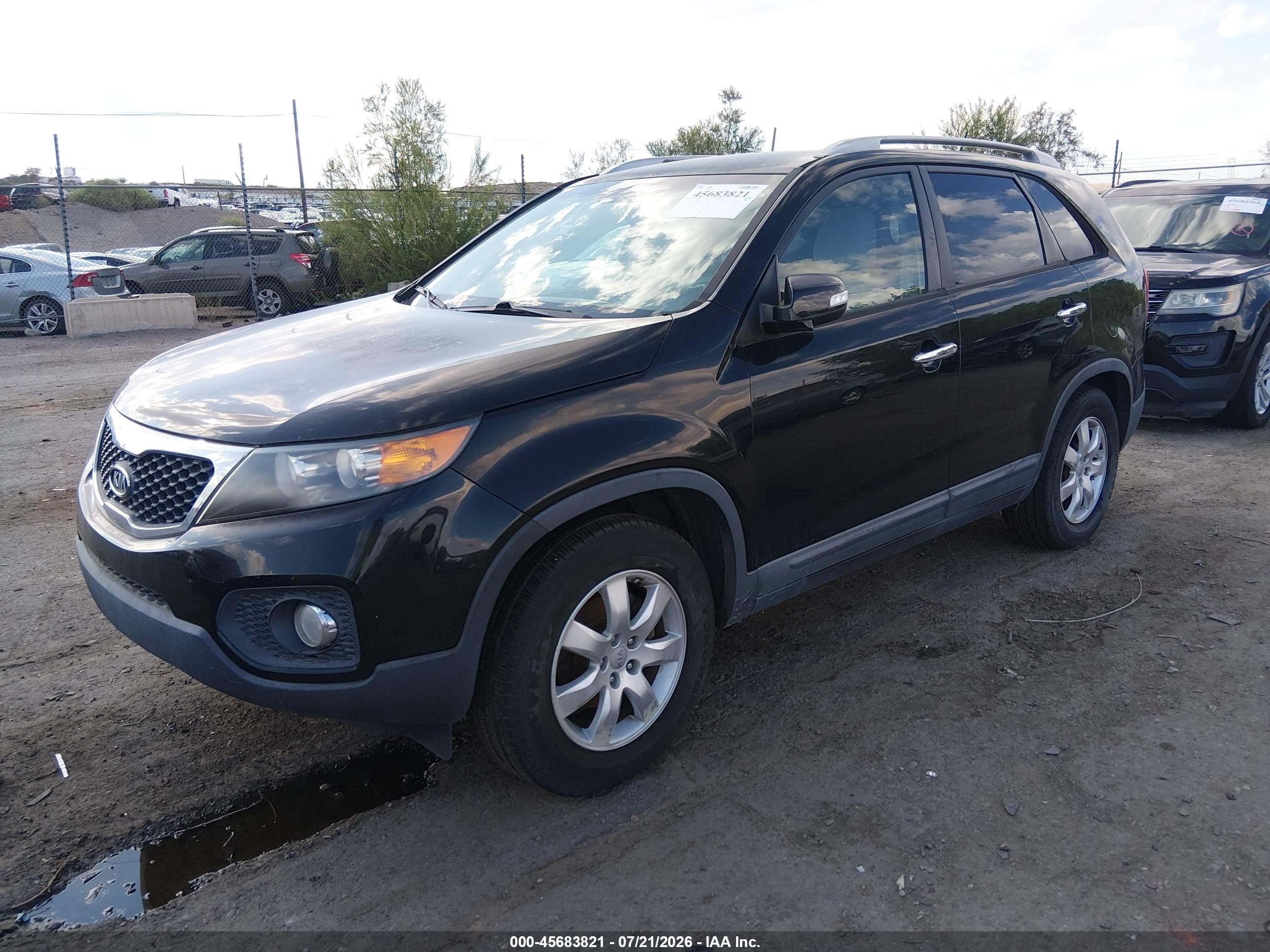 2012 Kia Sorento Lx Black vin: 5XYKT3A65CG239028