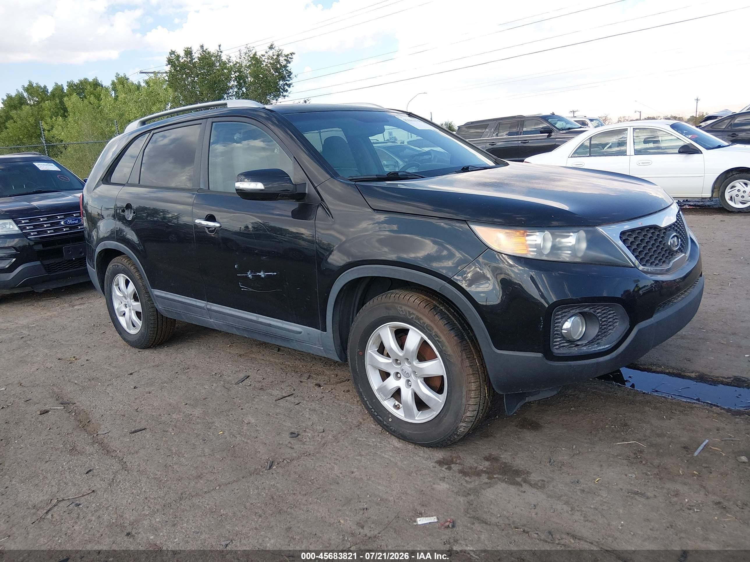 2012 Kia Sorento Lx Black vin: 5XYKT3A65CG239028